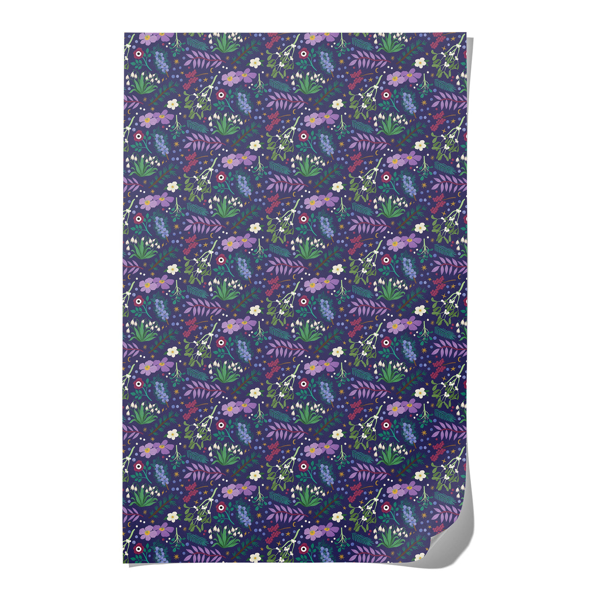 Red Cap Cards | Winter Botanicals holiday wrapping paper