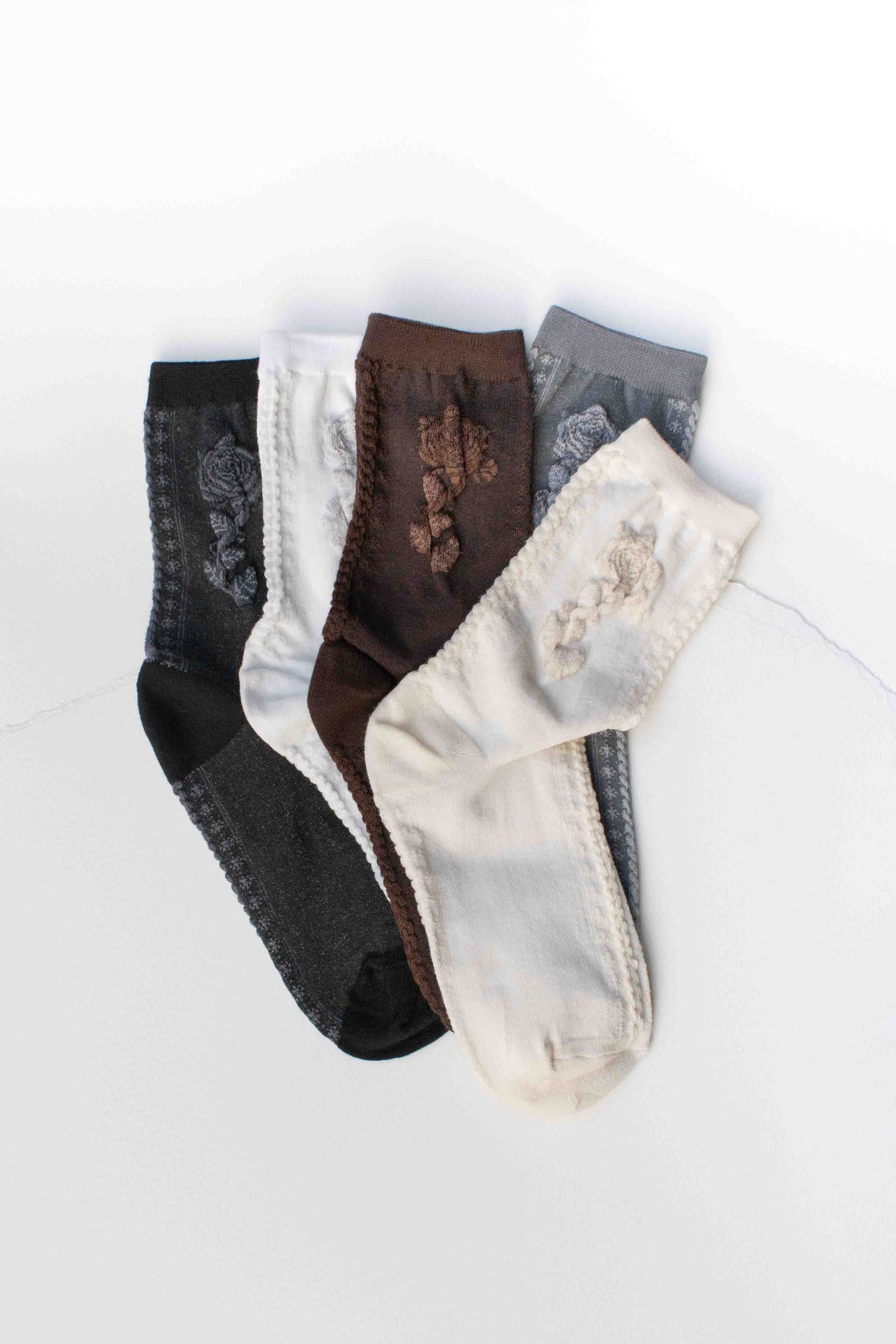 Rose Cotton Blend Socks | Tiepology