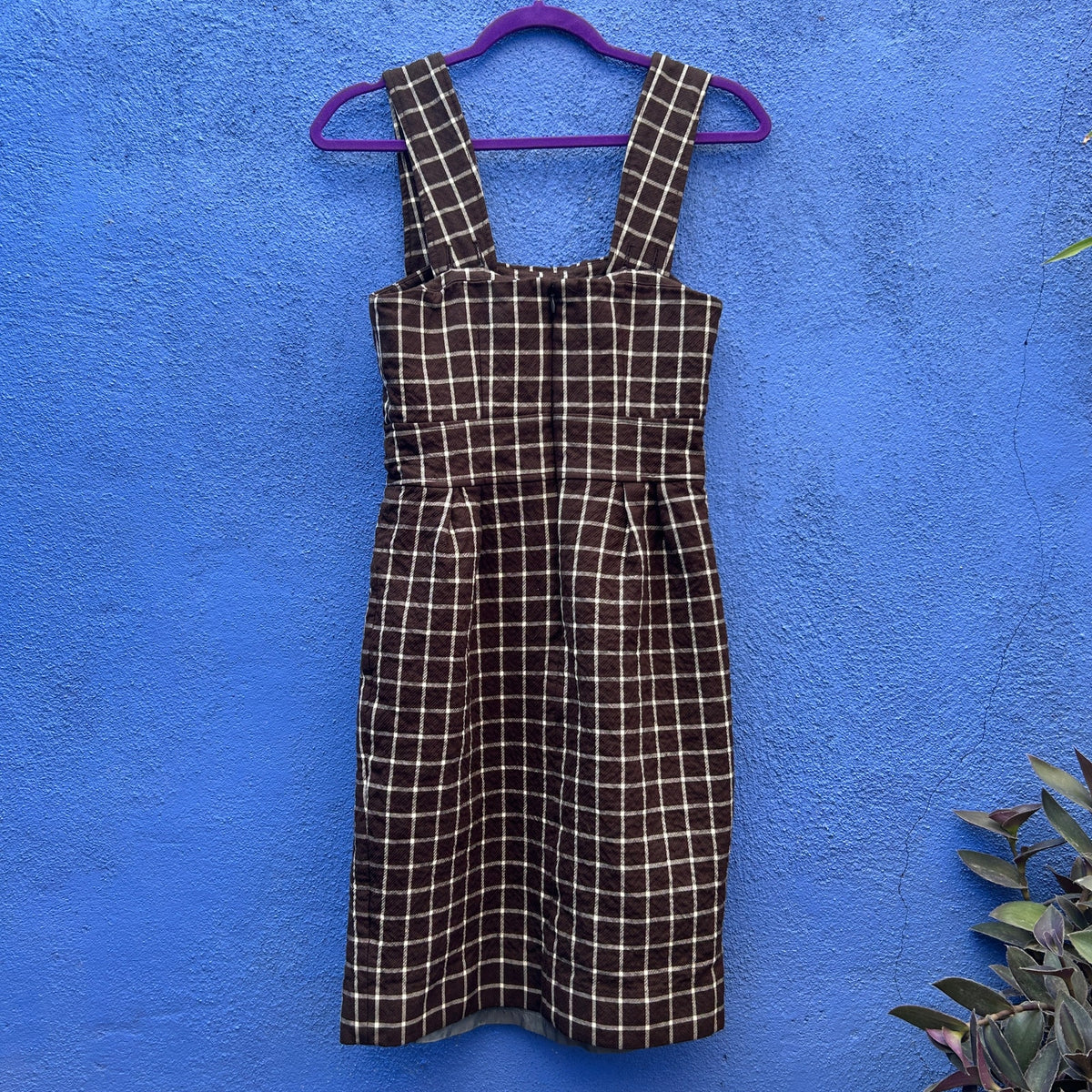 orla kiely convertible plaid wool blend shift dress