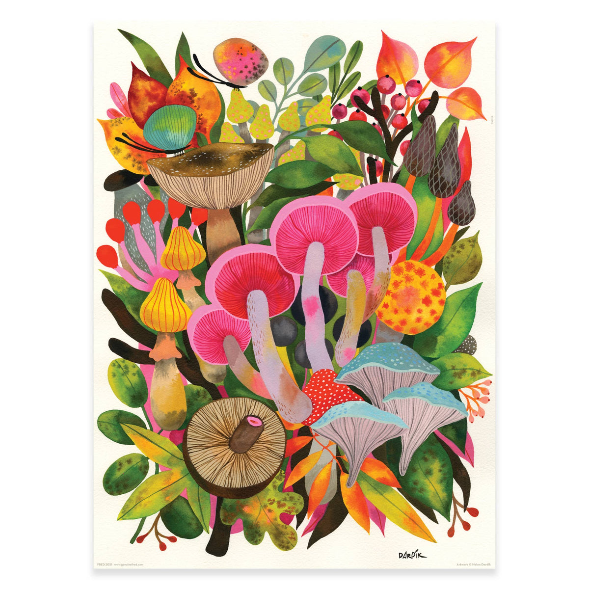 Dardik Mushrooms Puzzle 500 Pc | Fred & Friends