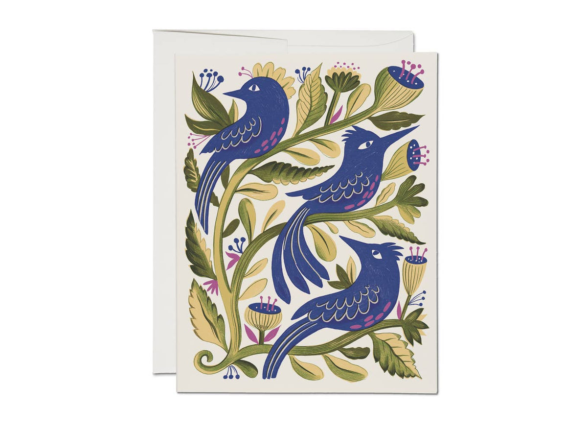 Purple Birds everyday | Red Cap Cards