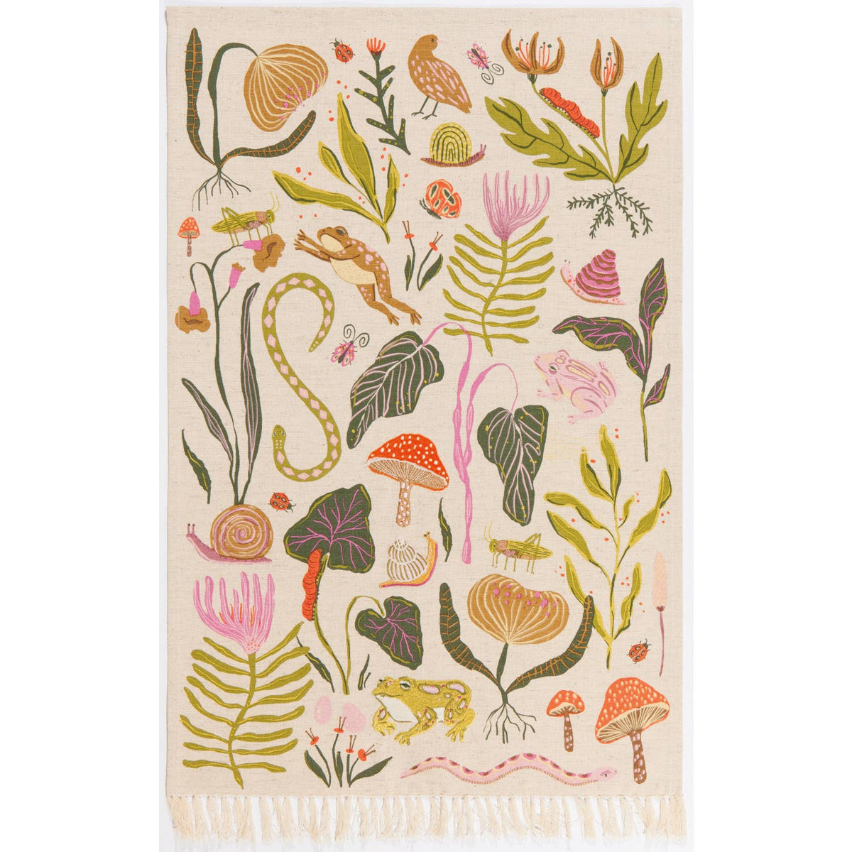 Gardenland Embroidered Dishtowel | Danica Studio