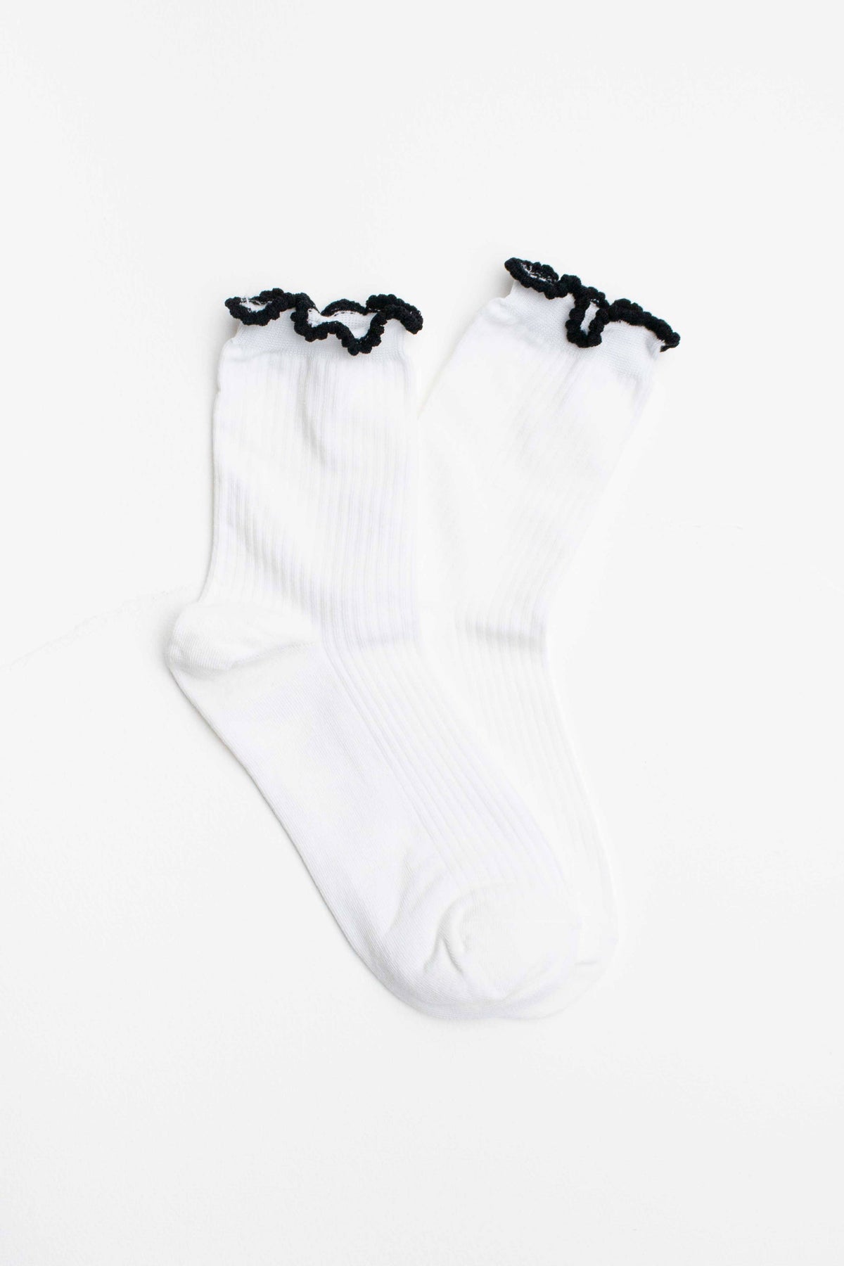 Tiepology | Ruffle Edge Cotton Blend Socks