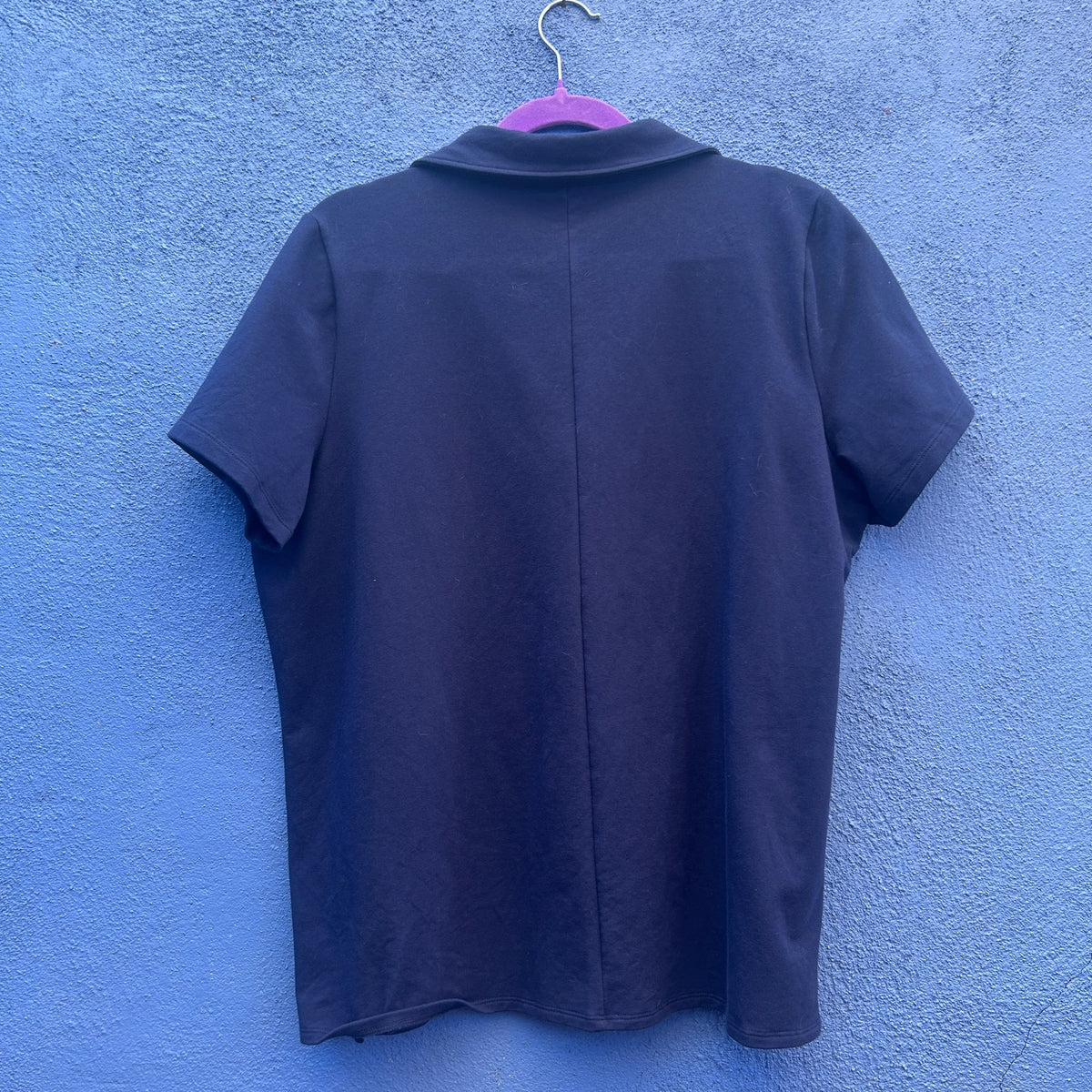 universal standard navy jersey polo