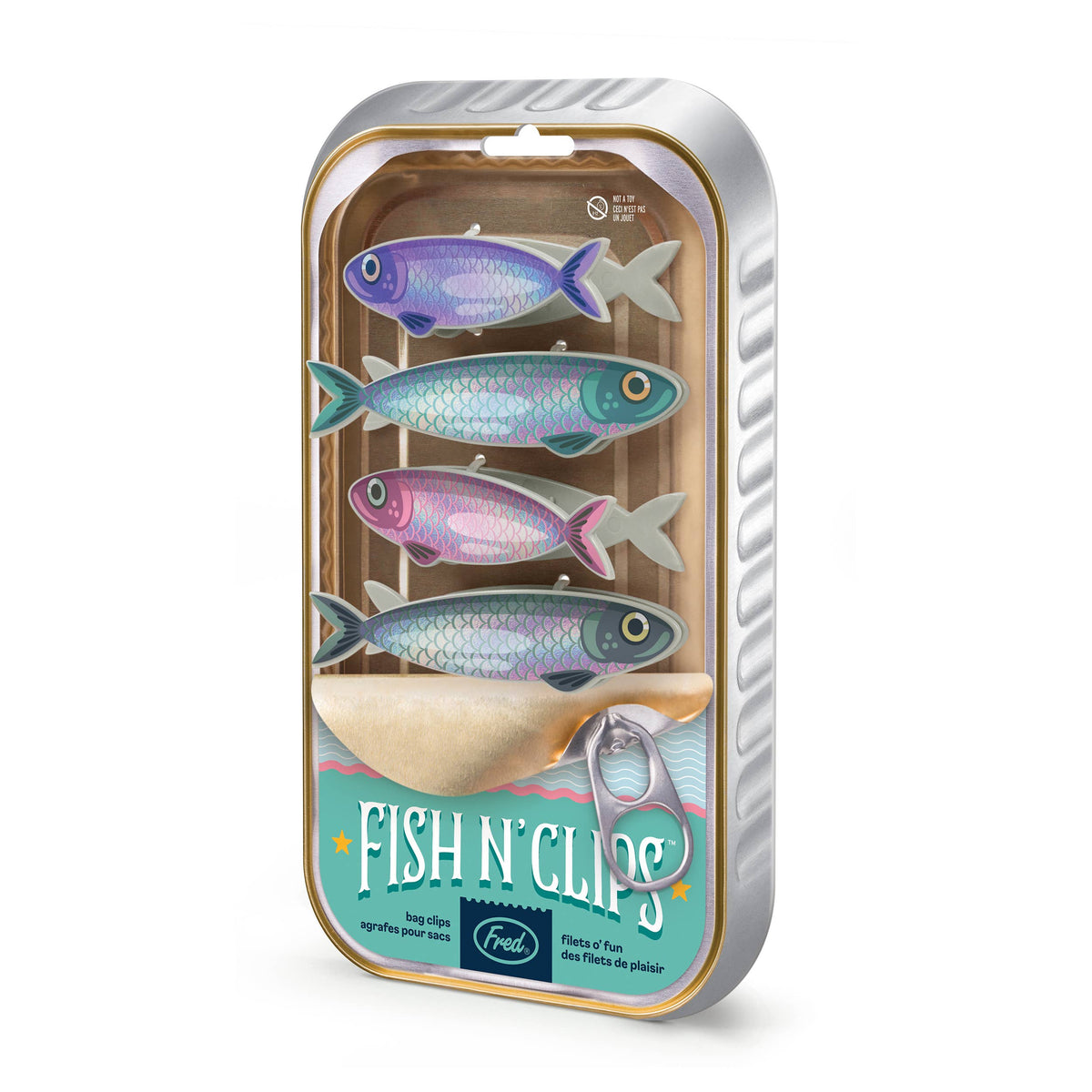 Fish 'N Clips - Sardine Bag Clips - Set of 4 | Fred & Friends