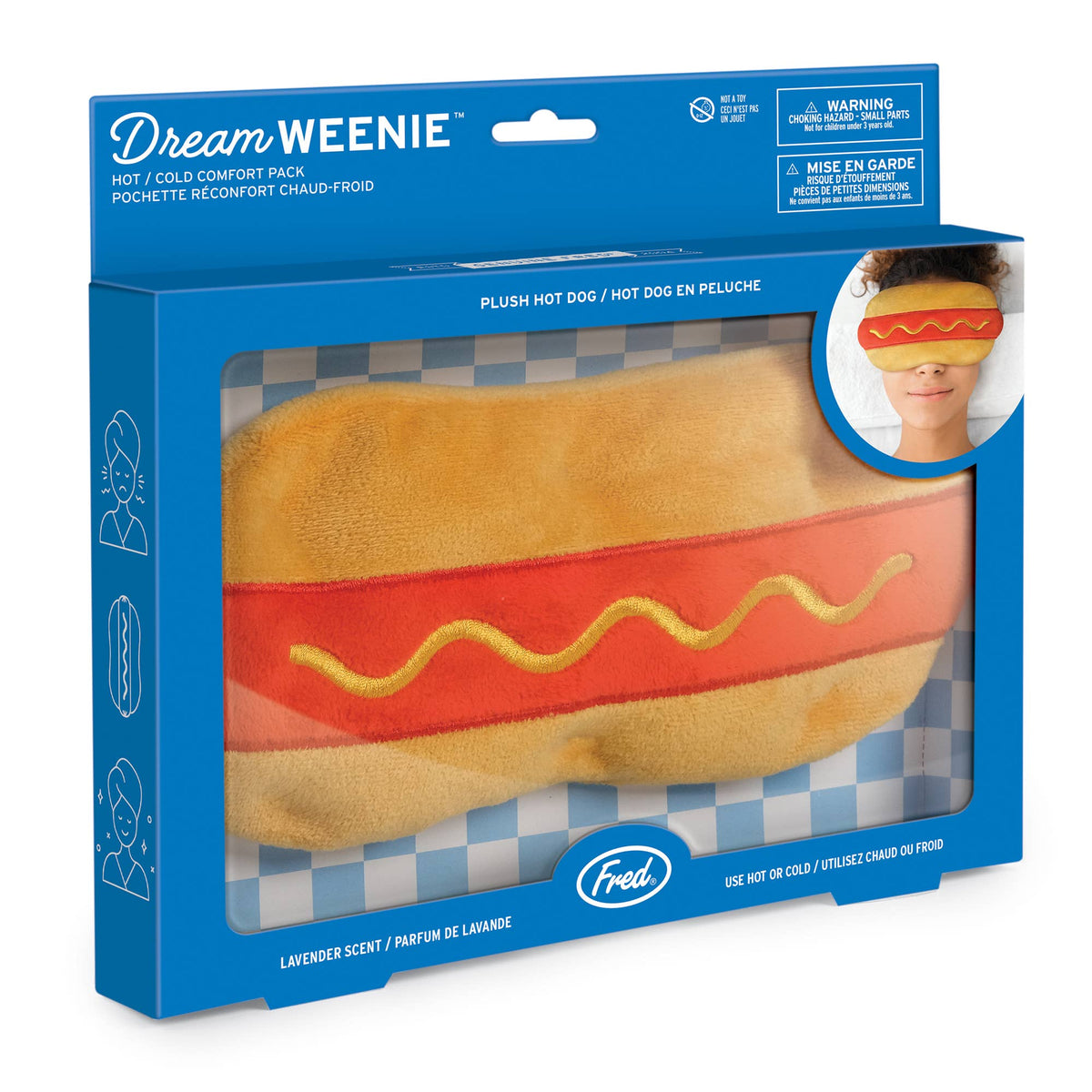 DREAM WEENIE Hot Dog Hot/Cold Eye Pillow