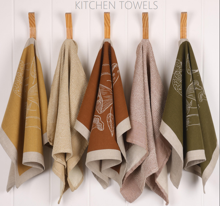 Brown Mushroom Waffle Tea Towel | Raine & Humble