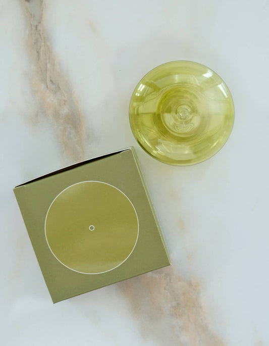 BOTANICA | Glass Bubble Incense Holder - Martini Olive