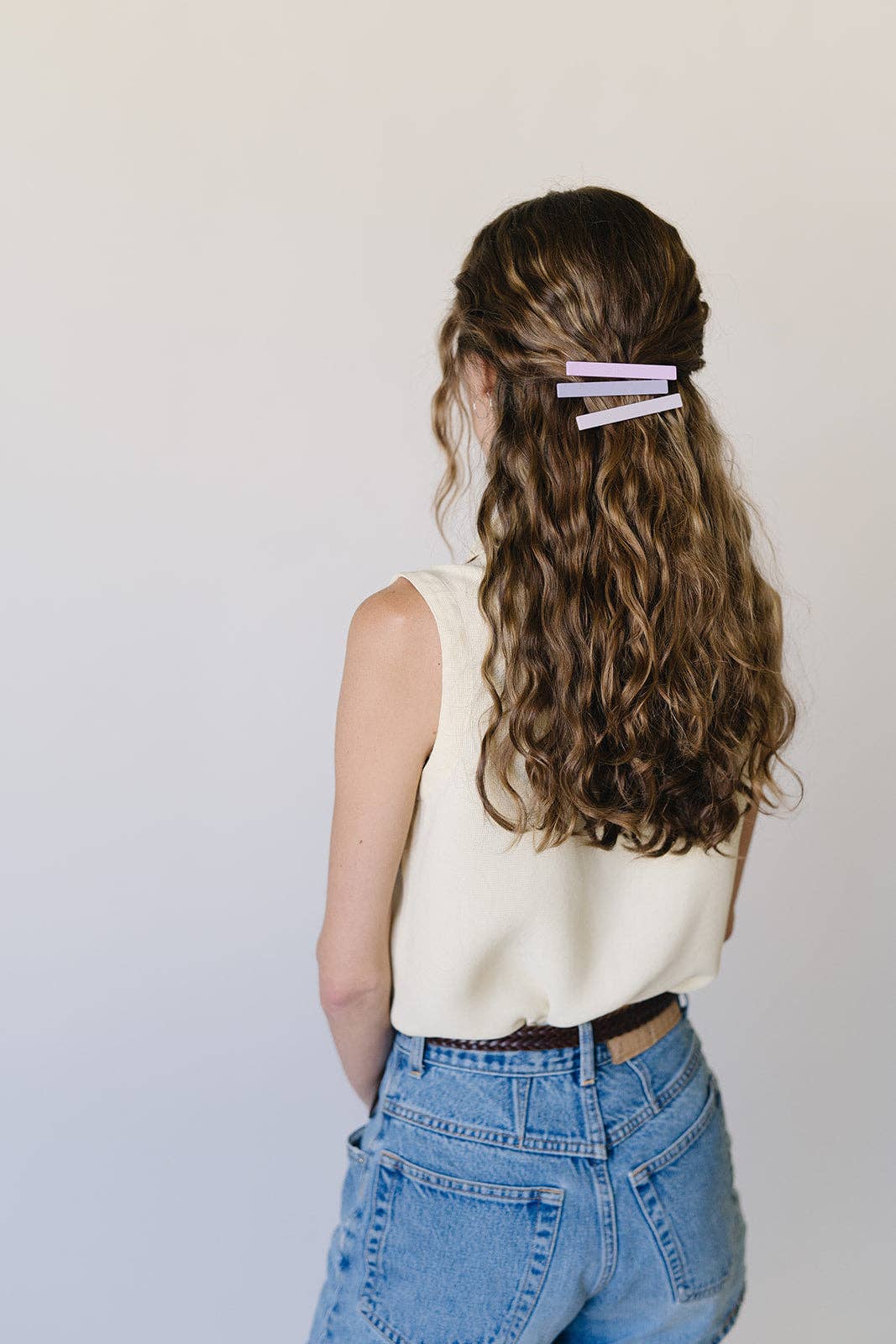 Evie Metal Acetate Hair Clips | Set of 3 | Neutral Colors