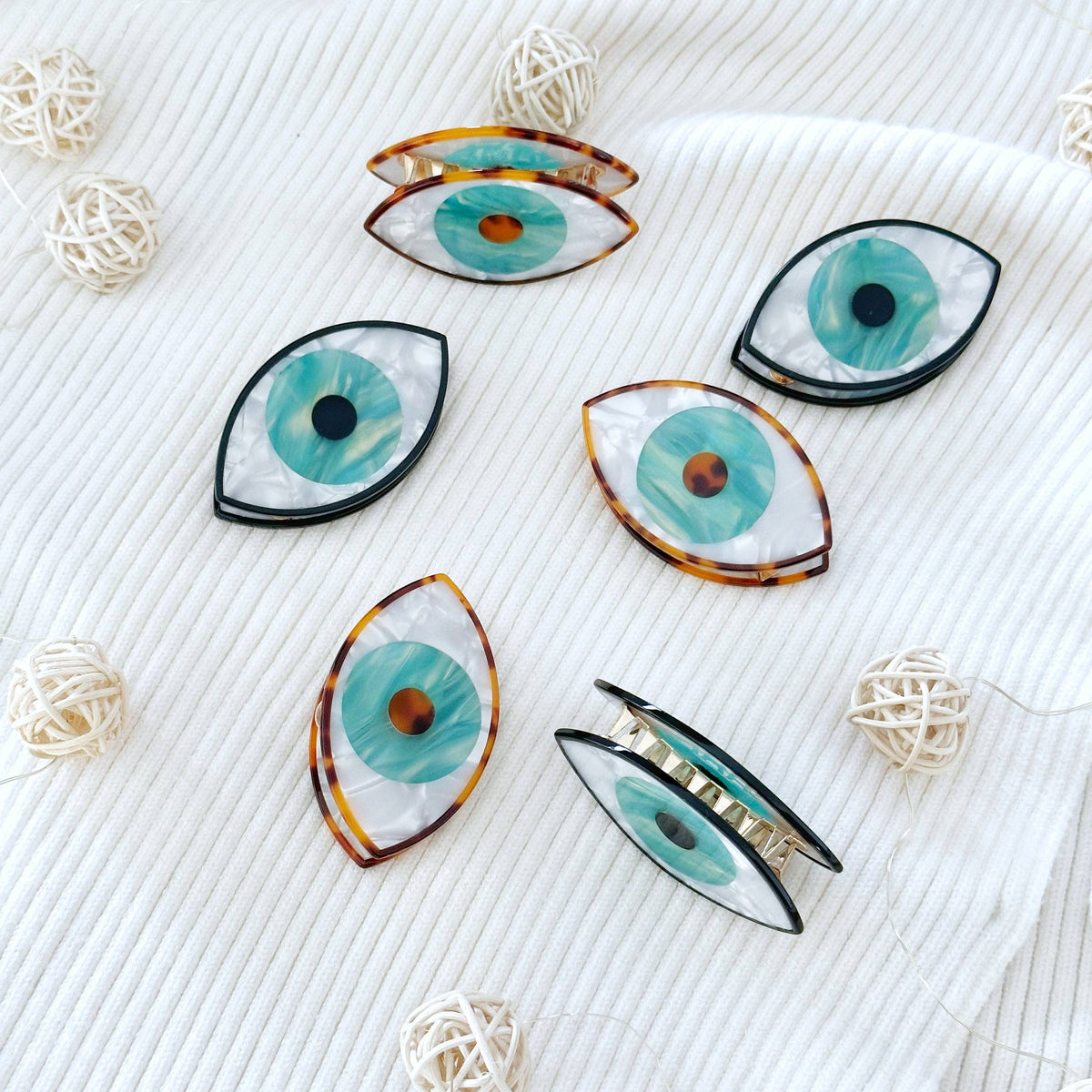 Evil Eye Hair Claw Clip, Acetate Hair Clip, Hair Accessories | Evileyefavor