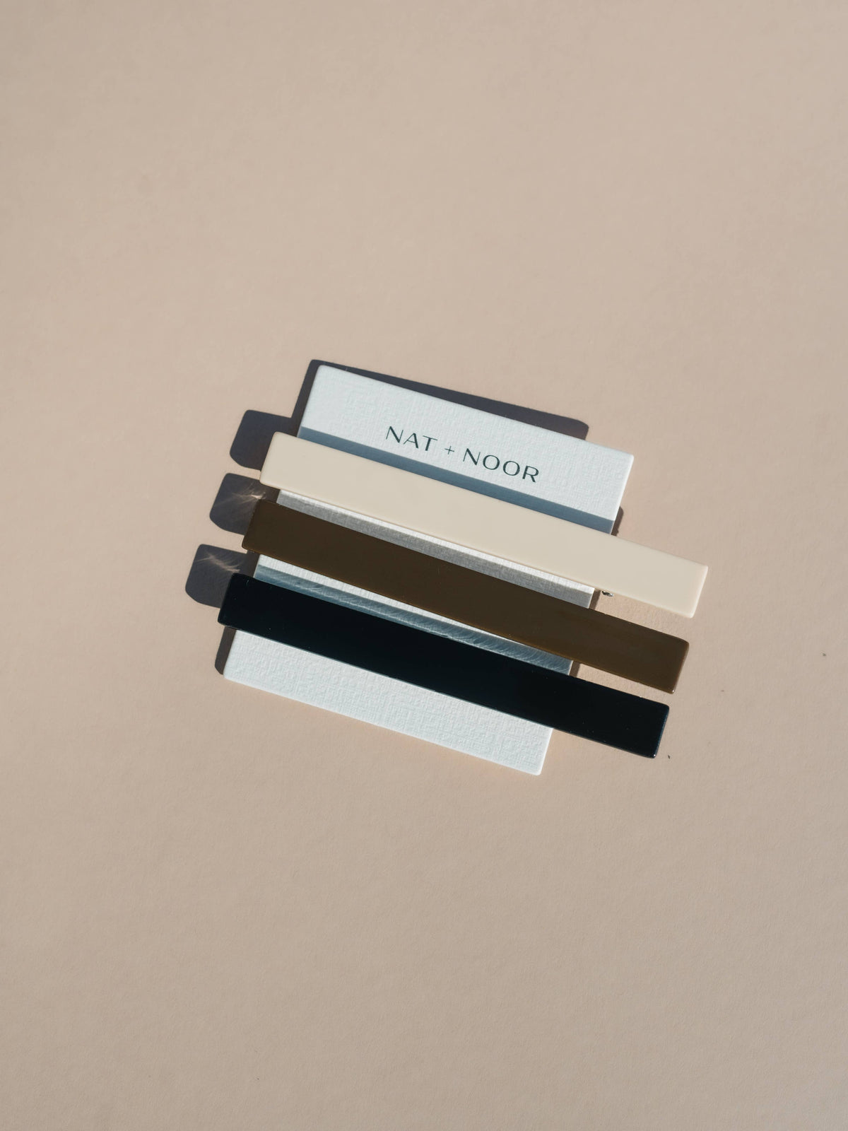 Evie Metal Acetate Hair Clips | Set of 3 | Neutral Colors