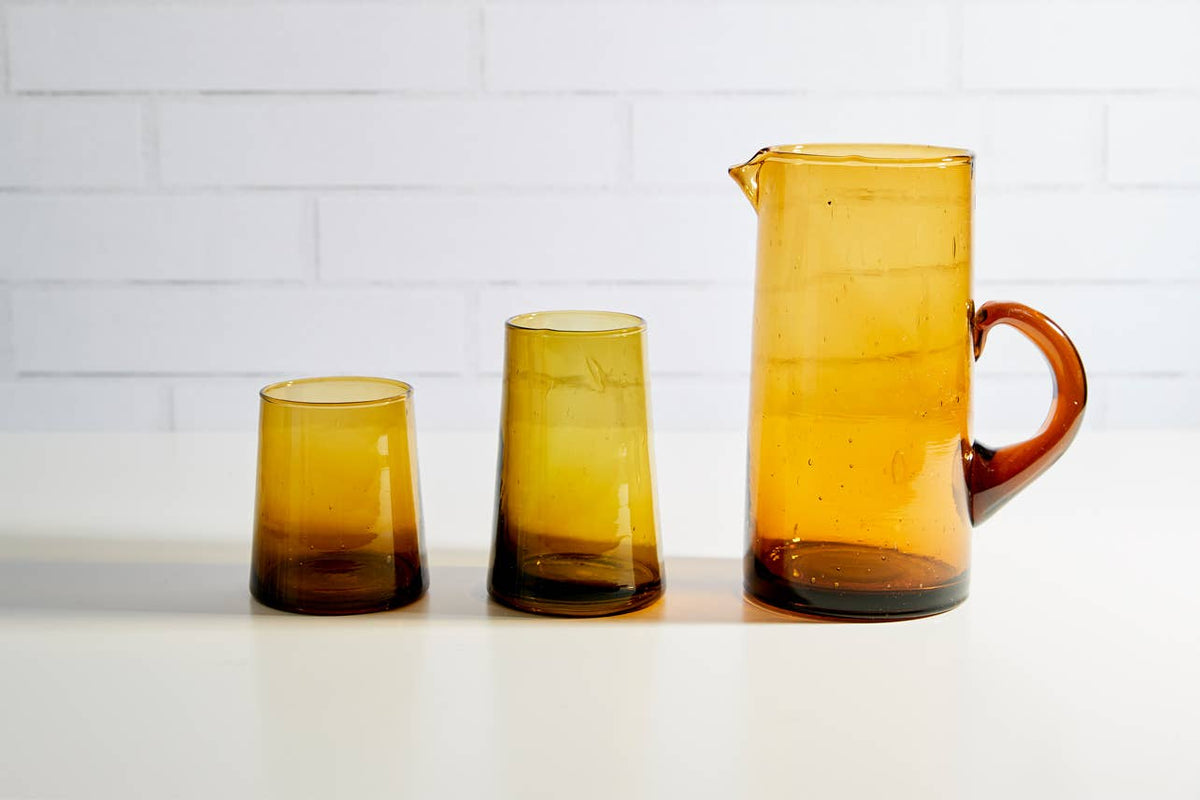 Amber Cone Moroccan Glassware Small | Verve Culture
