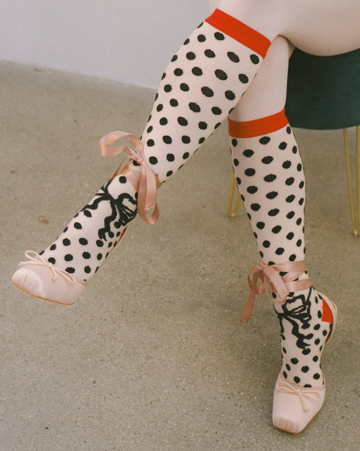 Polka Dot Bow Knee High Sheer Sock | Sock Candy