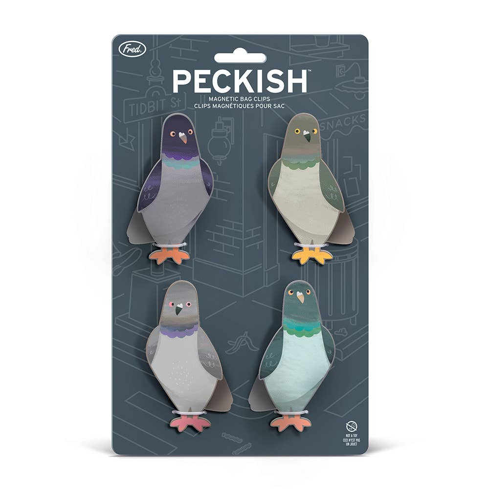 Peckish - Pigeon Bag Clips - Set of 4 | Fred & Friends