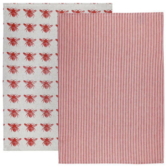 Terra Cotta Honey Bee Tea Towel Pack | Raine & Humble