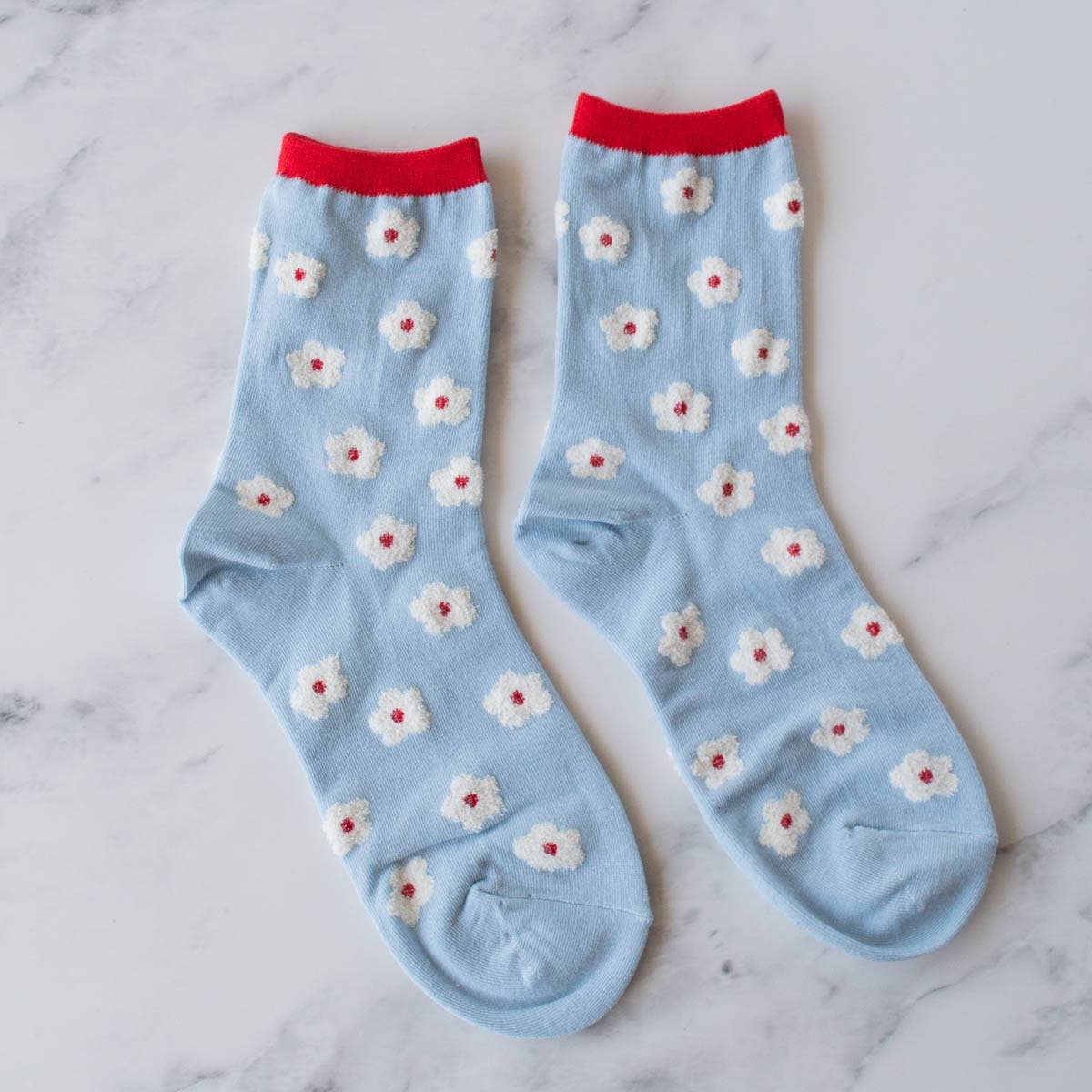Pastel Color Mix Floral Socks - Tiepology