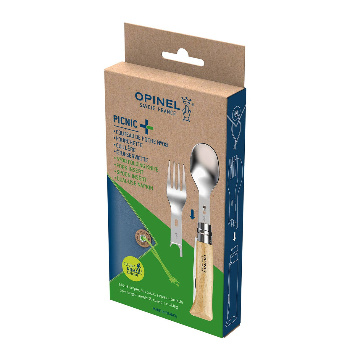 Opinel | No.08 Picnic + Cutlery Set