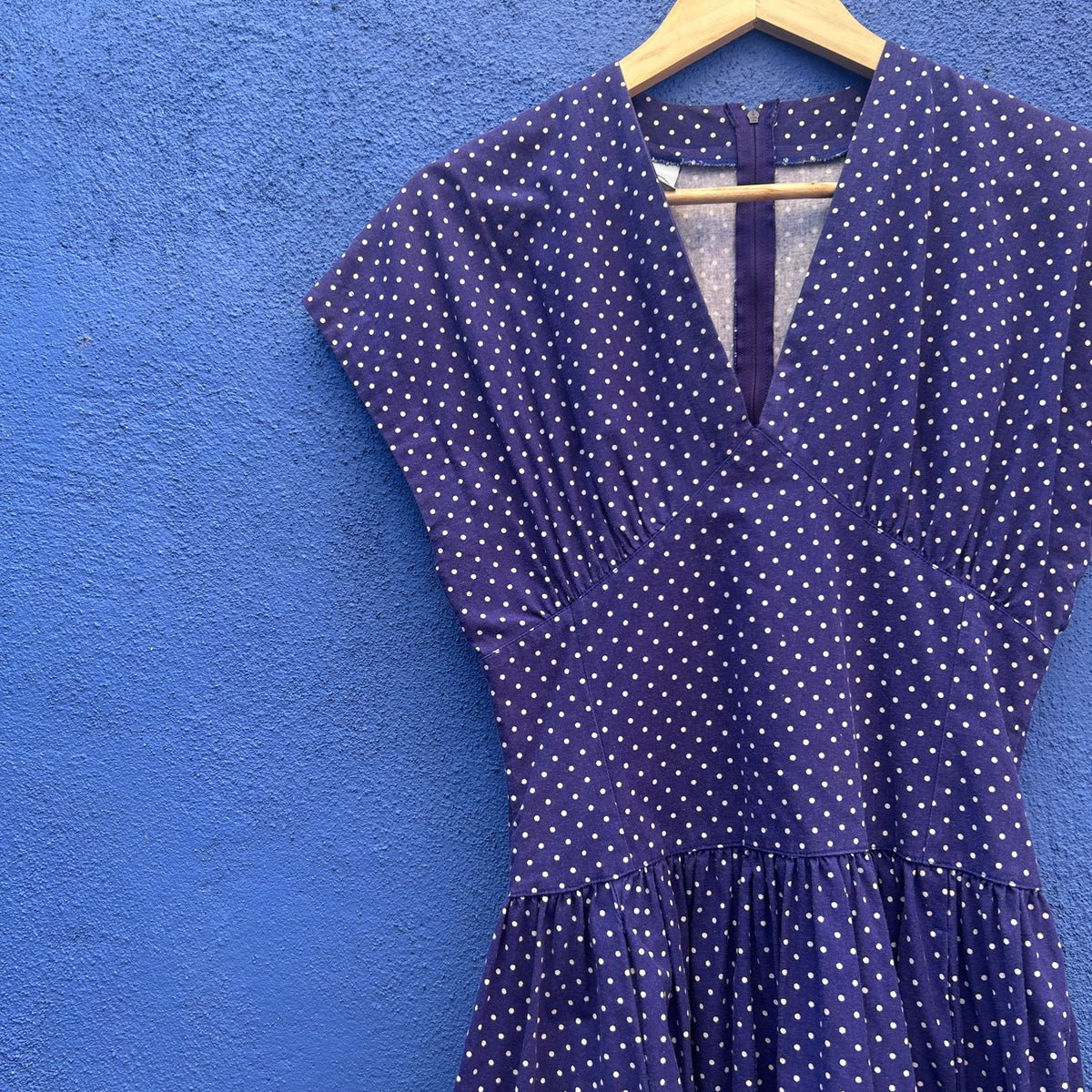 vintage 80s 90s laura ashley polka dot print cotton dress