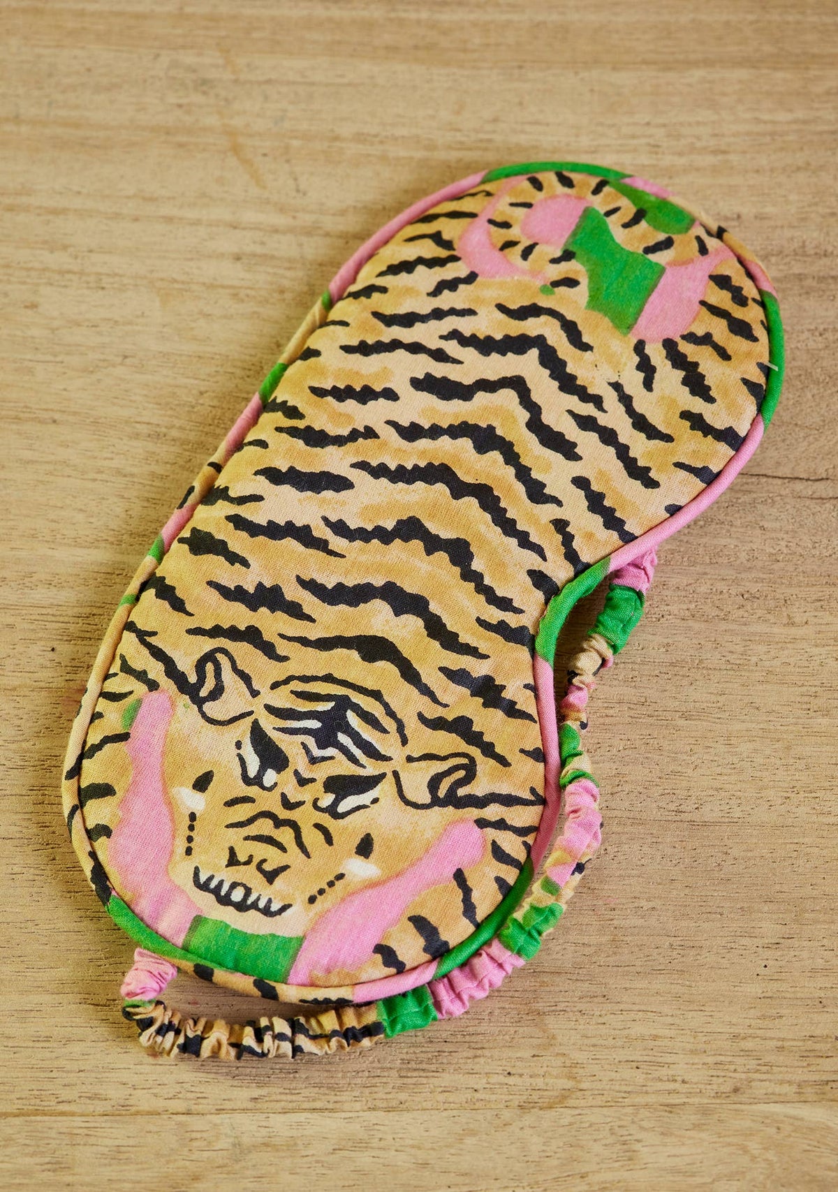 Namaste | Tiger Stripe Eye Mask Pink Green