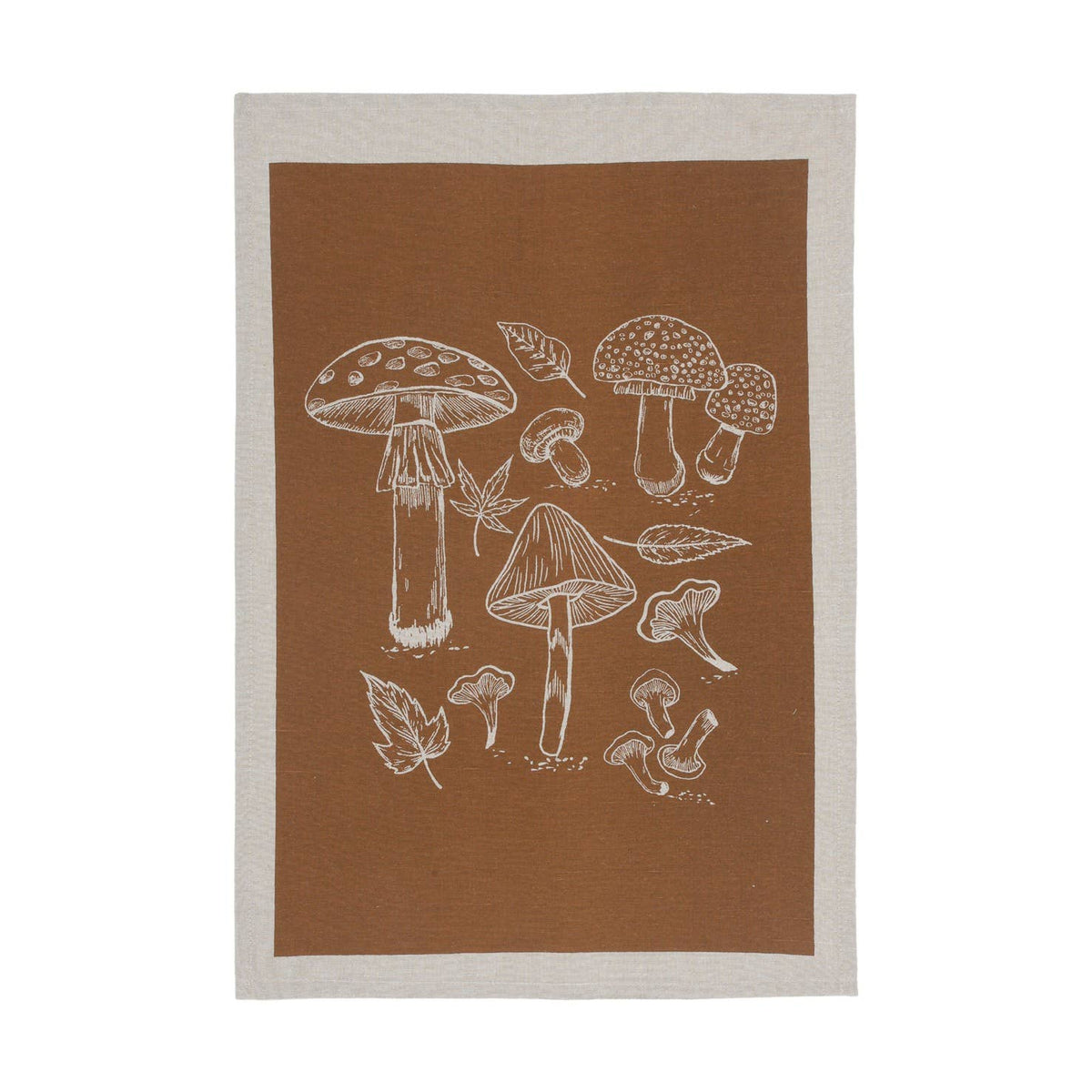 Brown Mushroom Waffle Tea Towel |  Raine & Humble