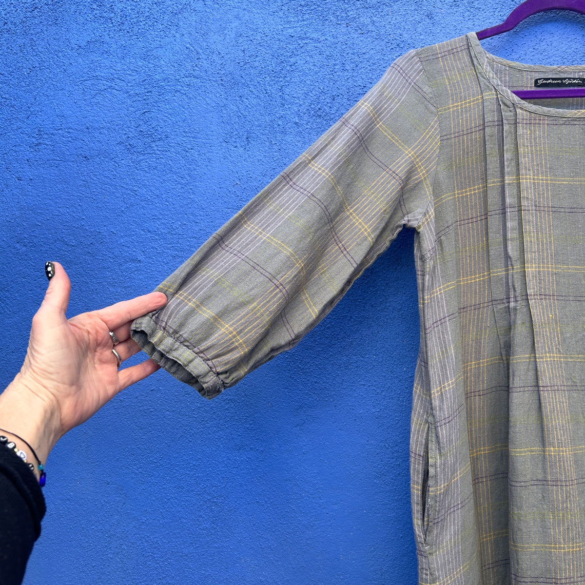 gudrun sjoden gray linen dress