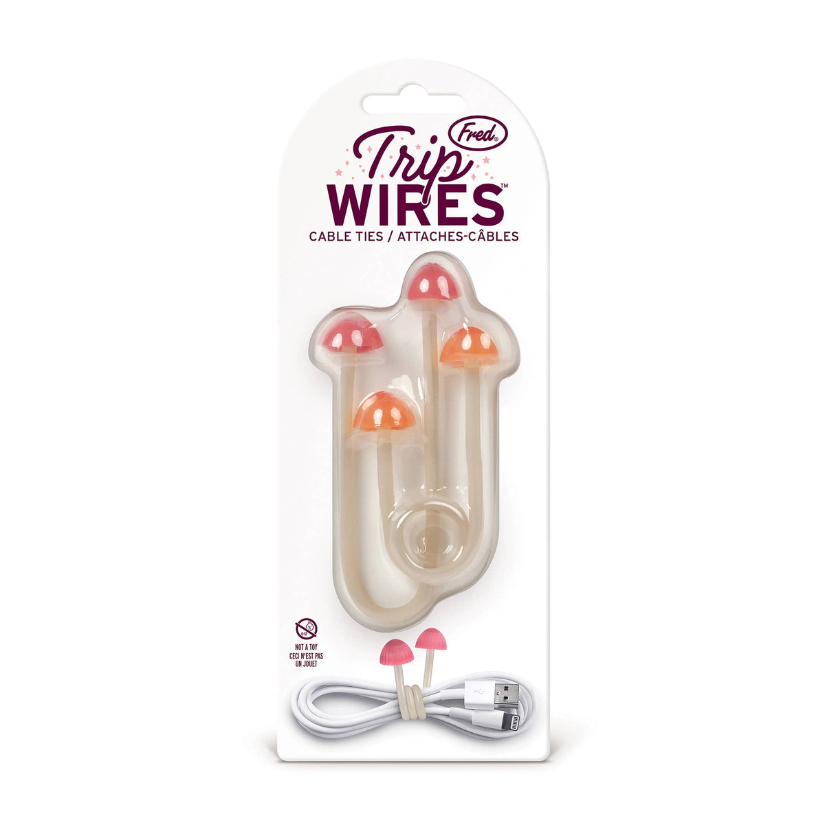 Trip Wires - Mushroom Cable Ties | Fred & Friends