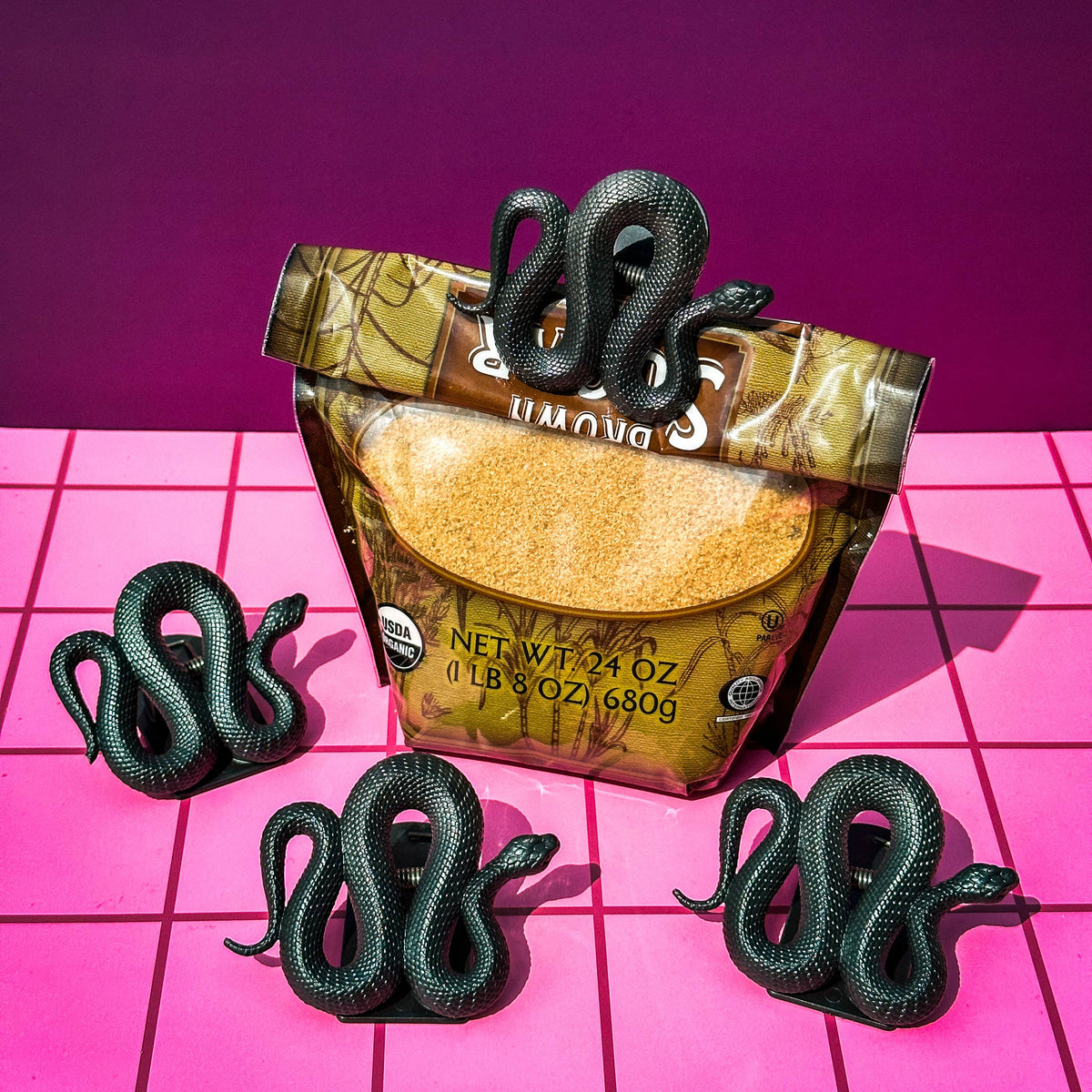 SSSSNACK ATTACK - Snake Bag Clips | Fred & Friends
