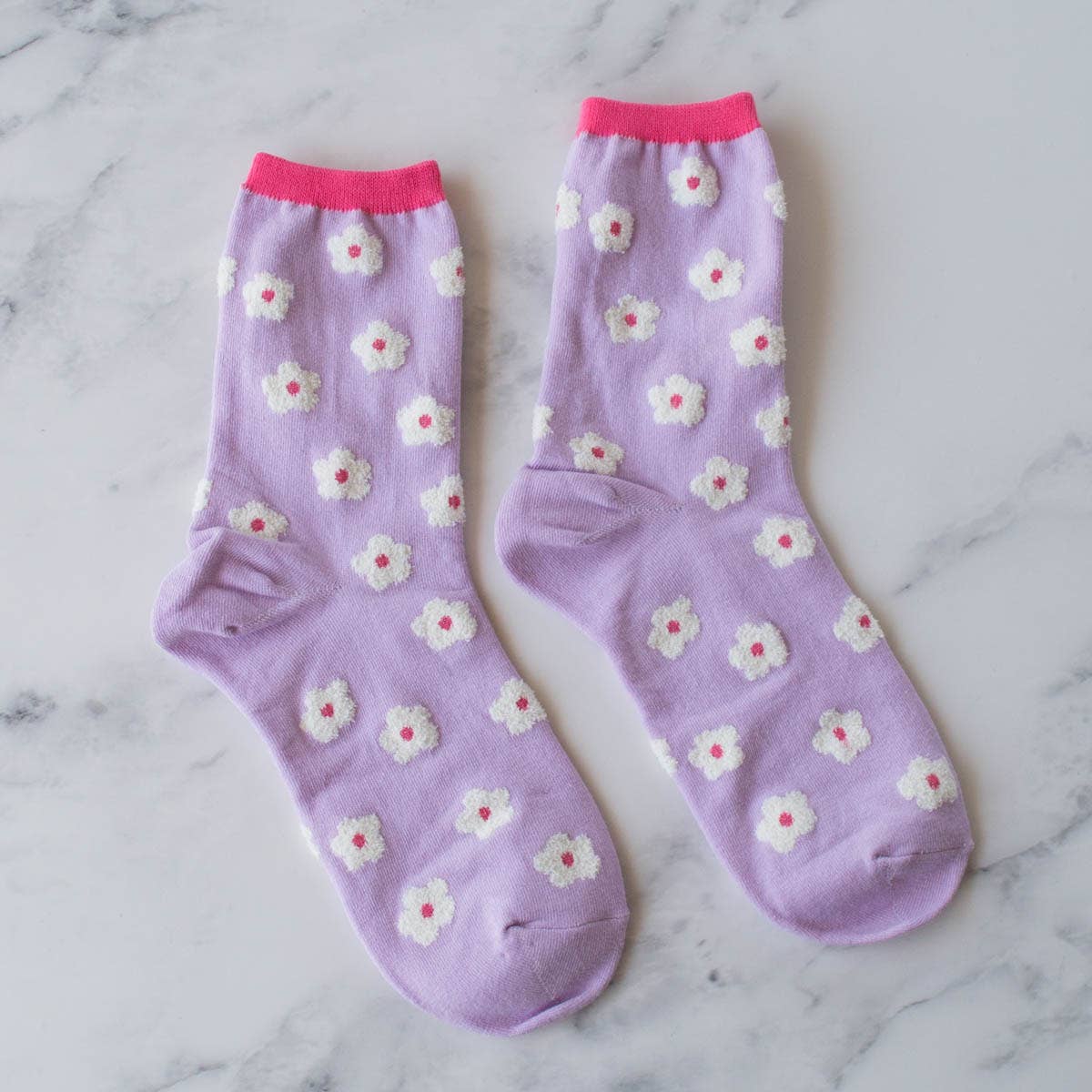 Pastel Color Mix Floral Socks - Tiepology