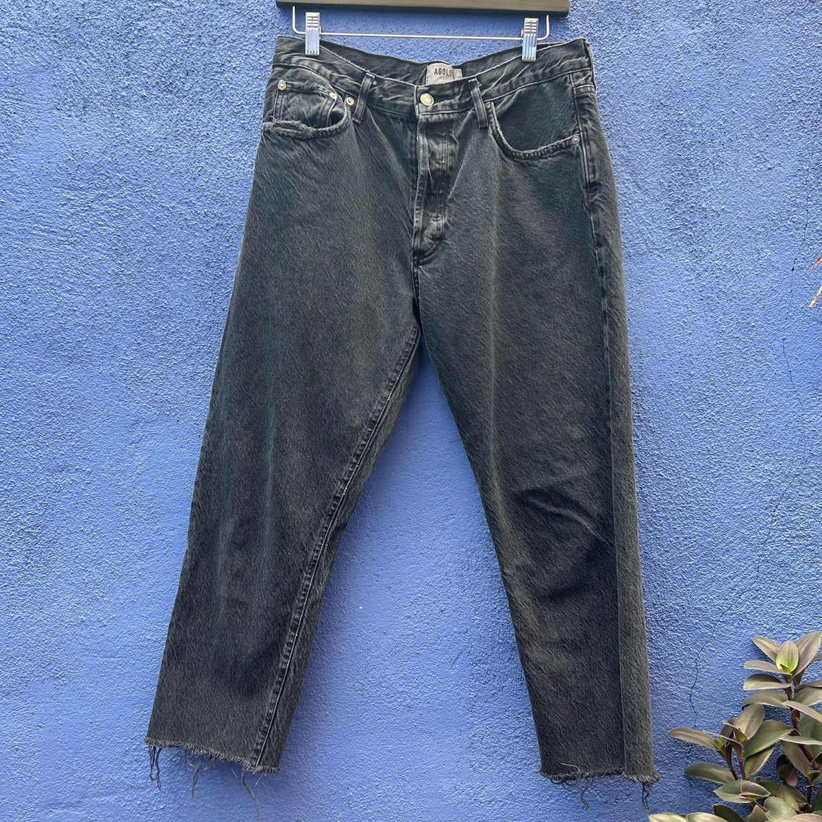 agolde faded black jamie jean