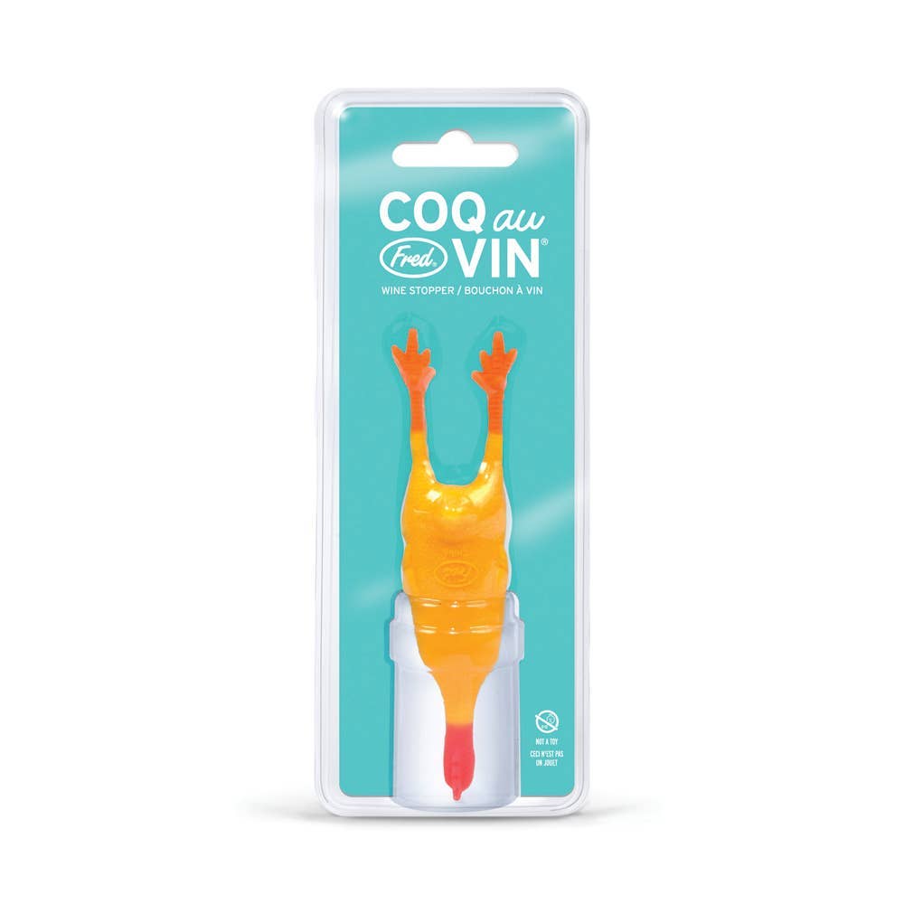 Coq Au Vin - Rubber Chicken Wine Stopper | Fred & Friends