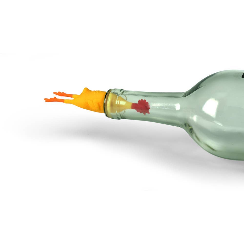Coq Au Vin - Rubber Chicken Wine Stopper | Fred & Friends