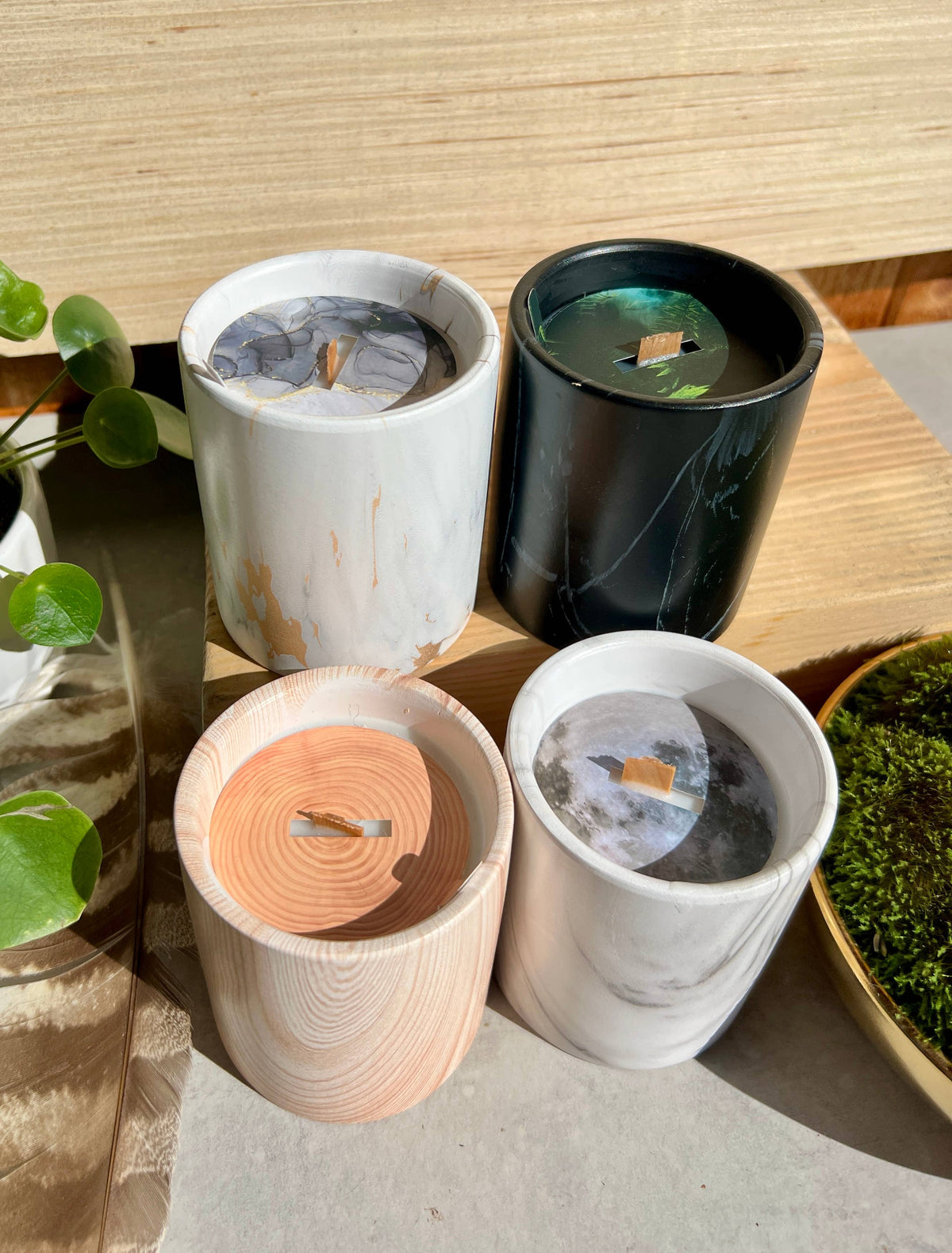 Biophilia: White Marble + Pure Fresh Air Scented Candle | The Sacred Wild Candle Co