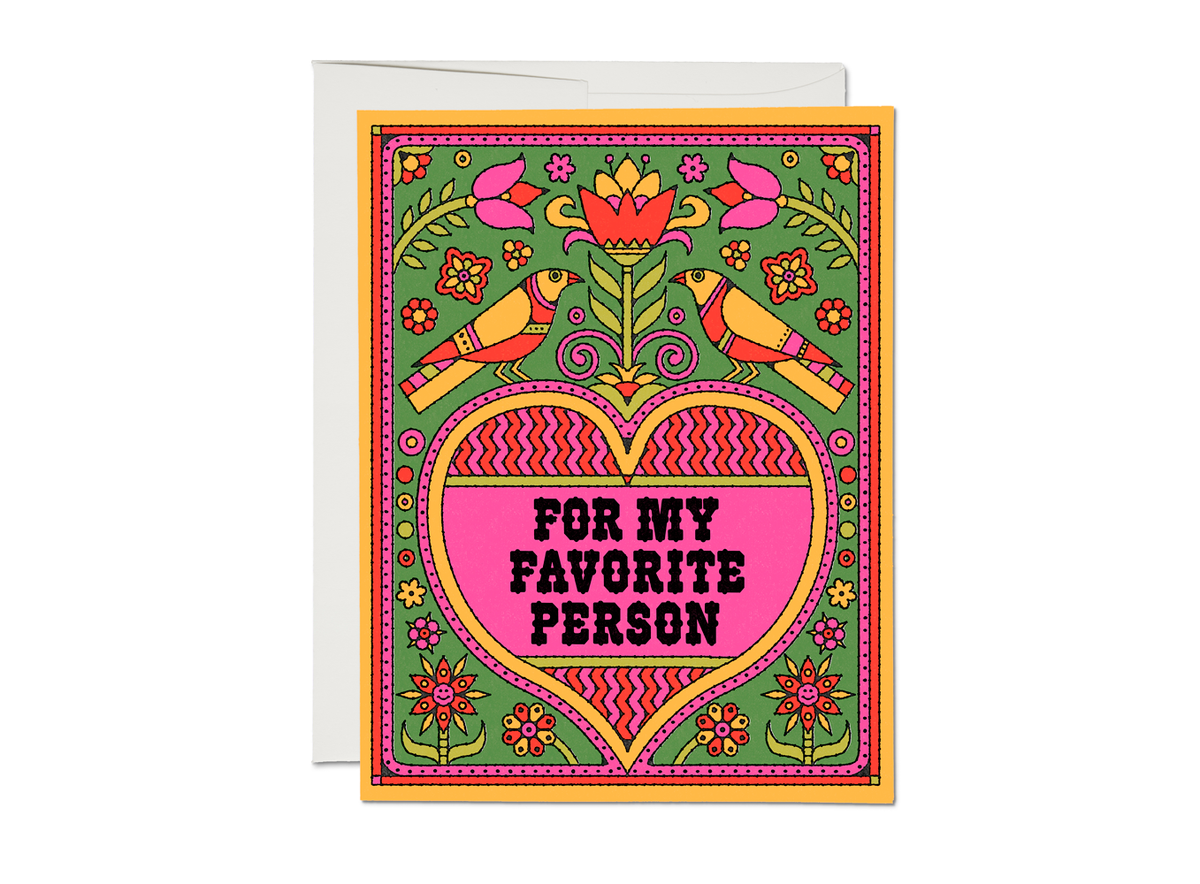 Favorite Person love | Red Cap Cards