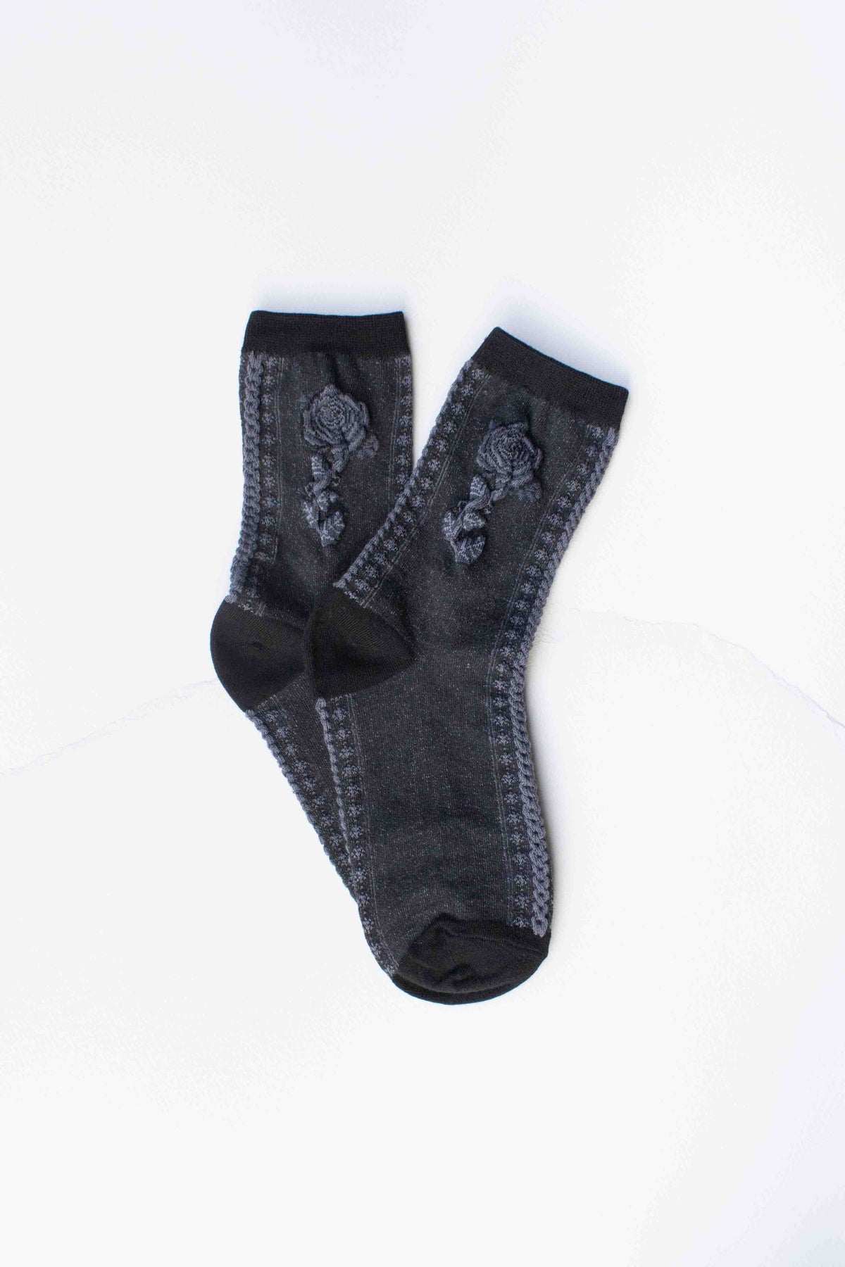 Rose Cotton Blend Socks | Tiepology