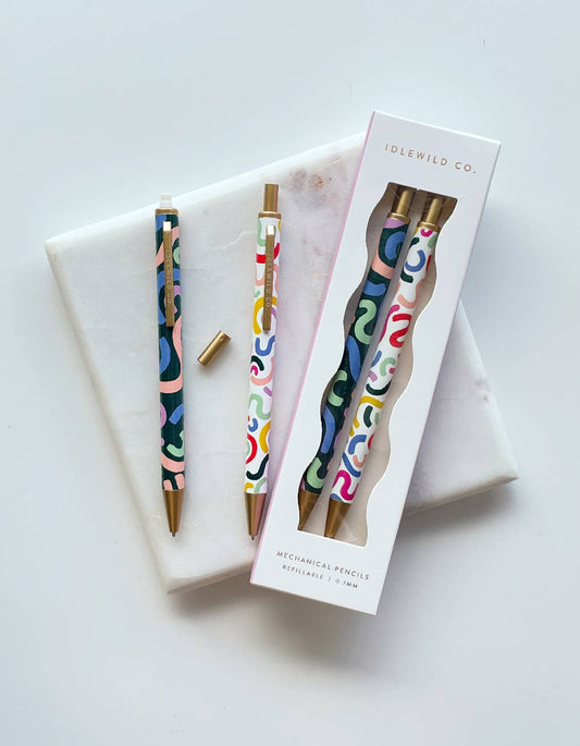 Mechanical Pencils | Rainbow Squiggles | Idlewild Co.