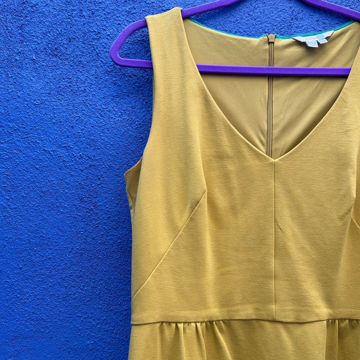 boden mustard sleeveless shift dress