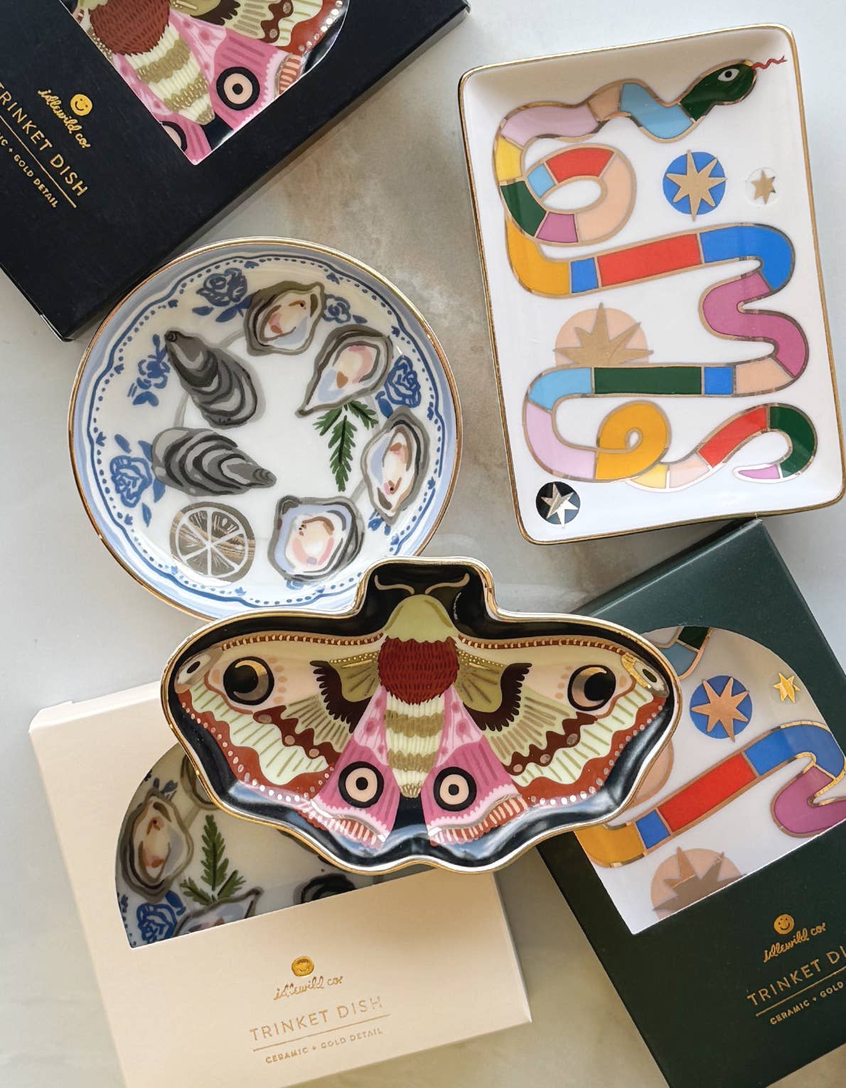 Porcelain Trinket Dish | Moon Moth | Idlewild Co.