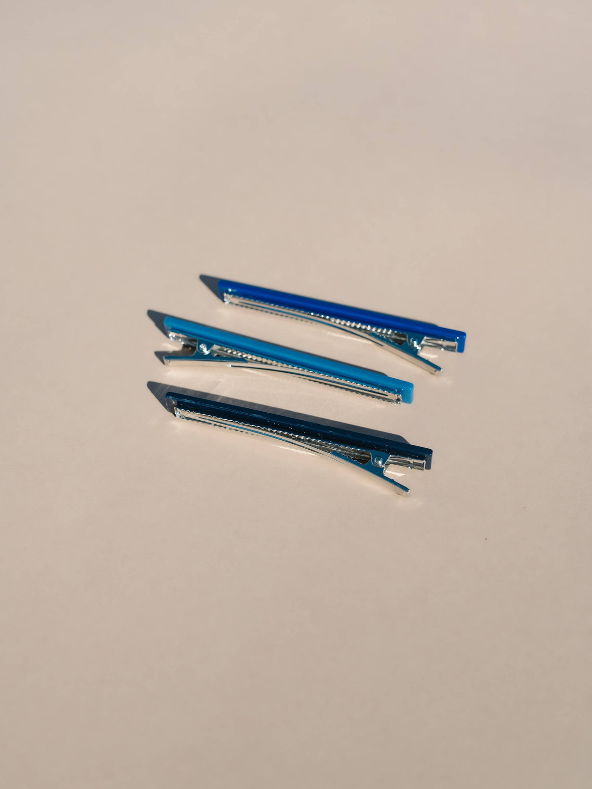 Evie | Alligator Hair Clips | Blue Tones | NAT + NOOR
