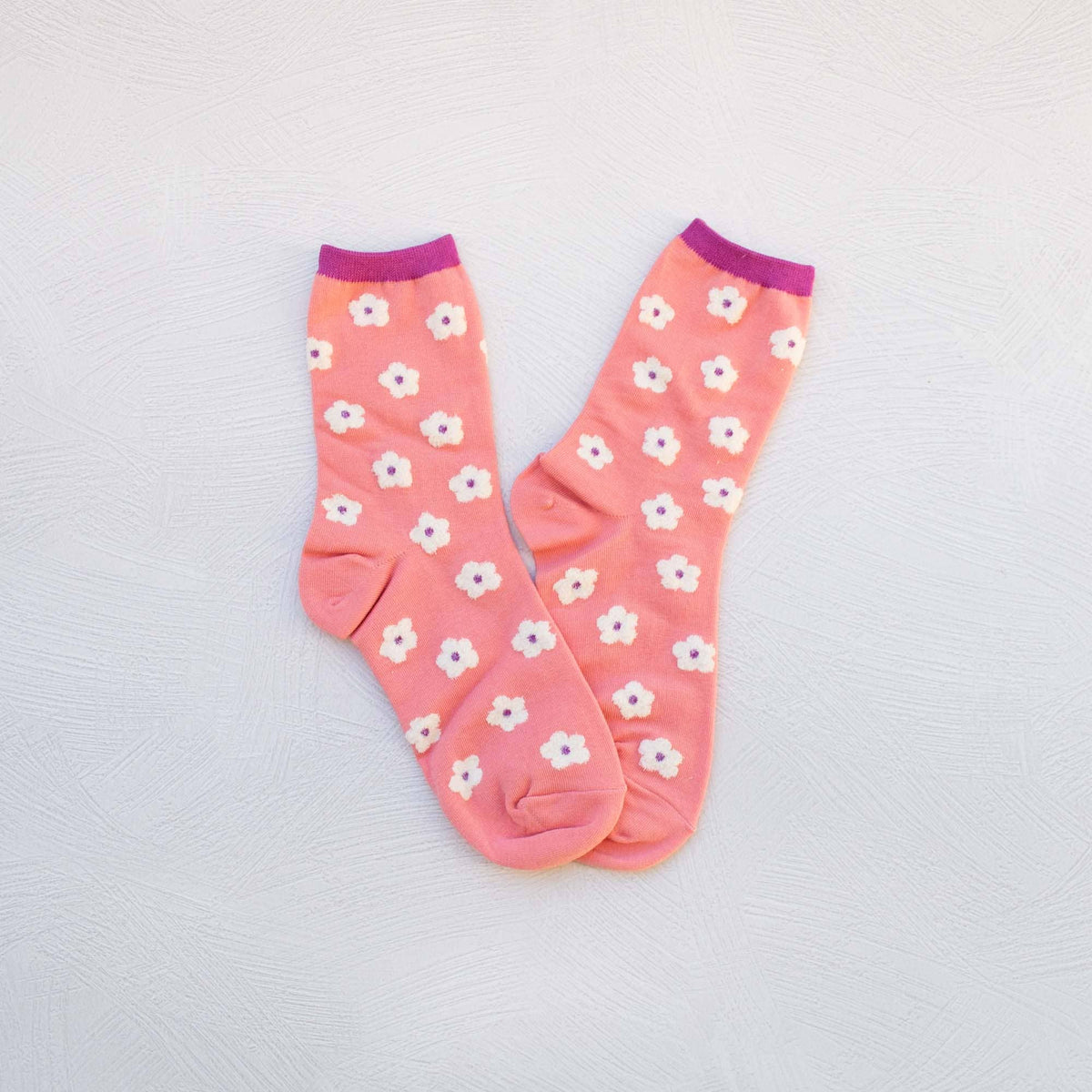 Pastel Color Mix Floral Socks - Tiepology