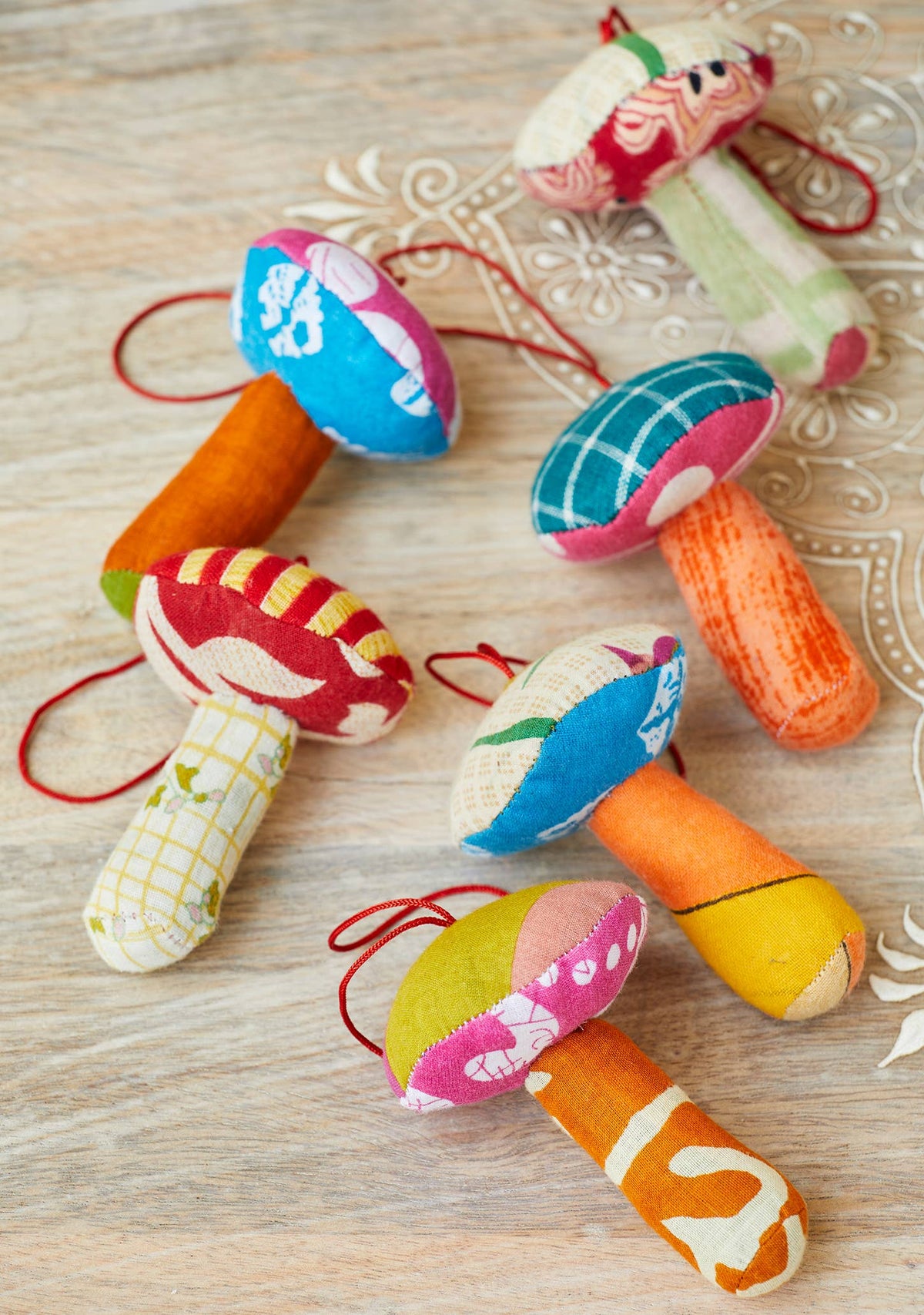 Namaste | Recycled Sari Decoration - Mushroom