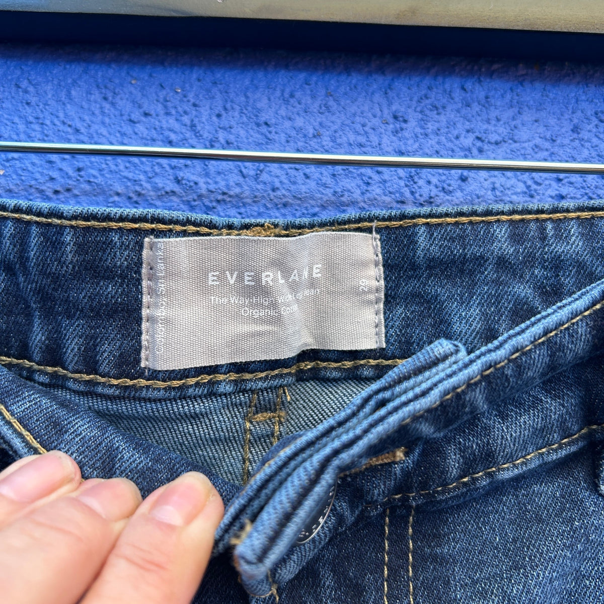 everlane the way high wide leg organic cotton denim jean