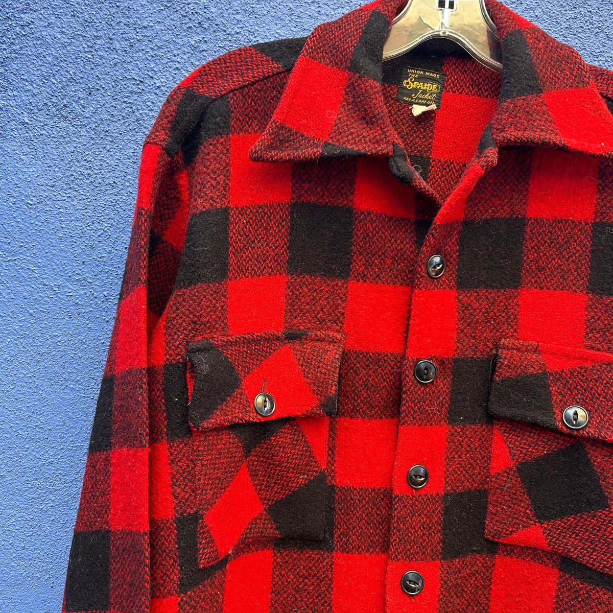 vintage spaide wool lumberjack plaid shacket