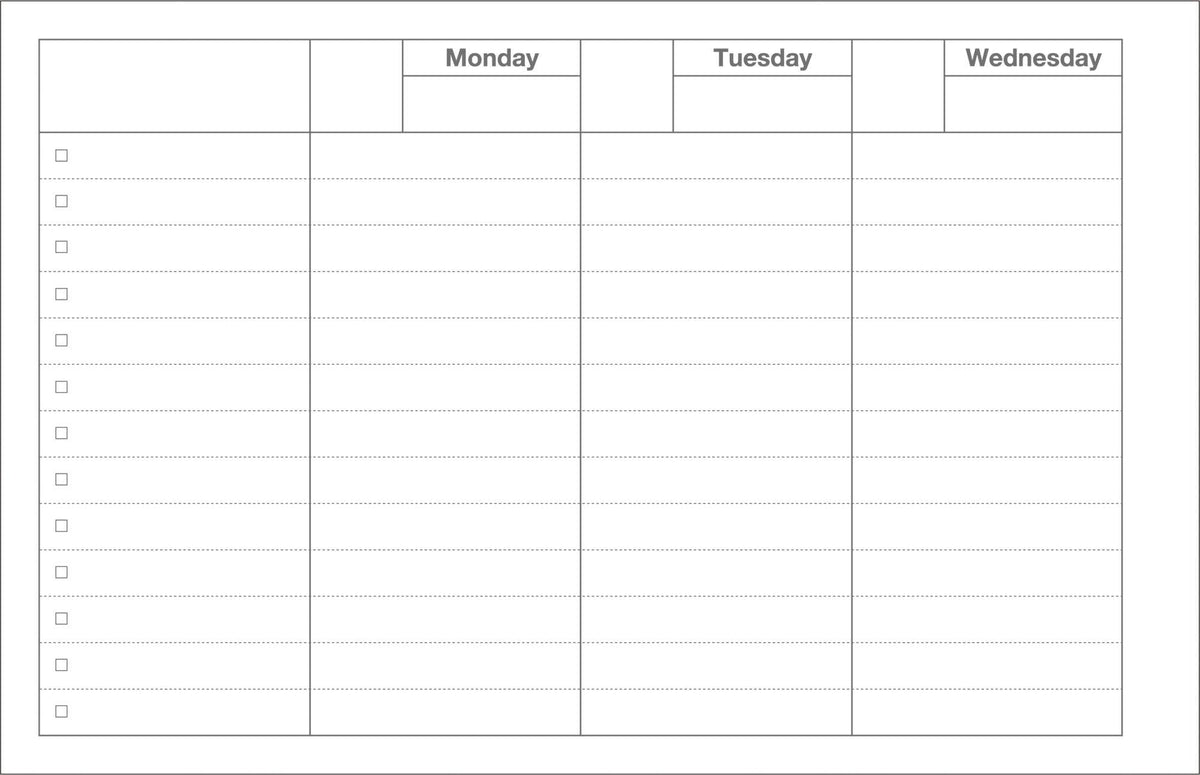 Mark's INC | Dayfree Weekly Schedule