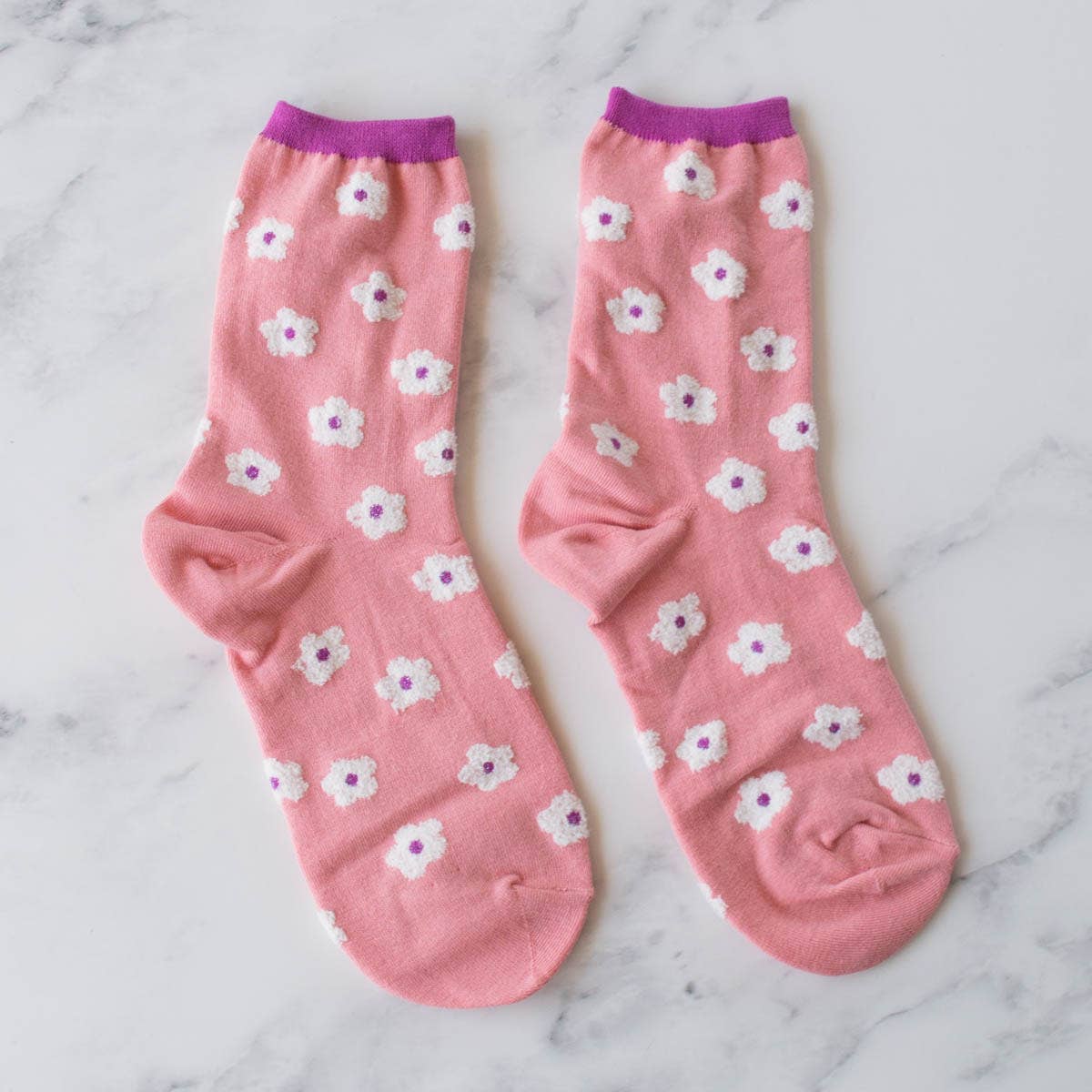 Pastel Color Mix Floral Socks - Tiepology