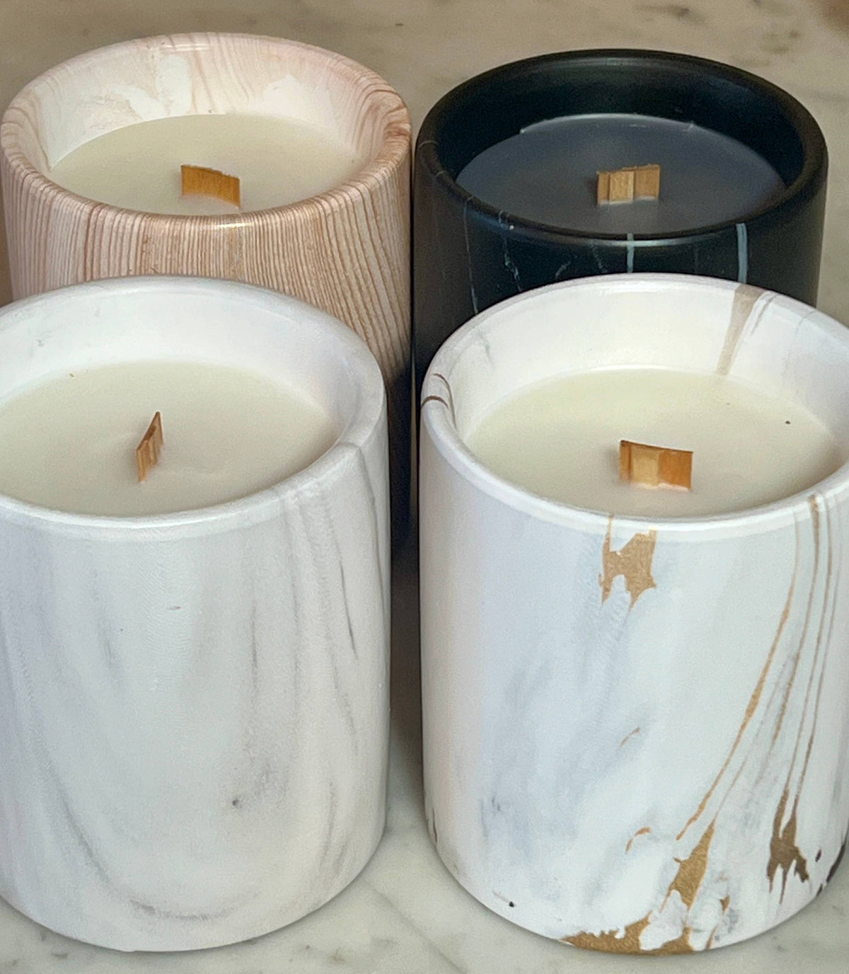Biophilia: White Marble + Pure Fresh Air Scented Candle | The Sacred Wild Candle Co