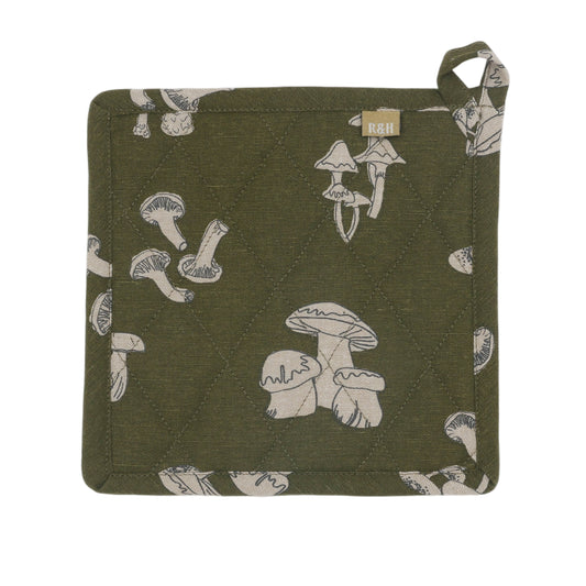 Olive Green Mushroom Pot Holder Trivets | Raine & Humble