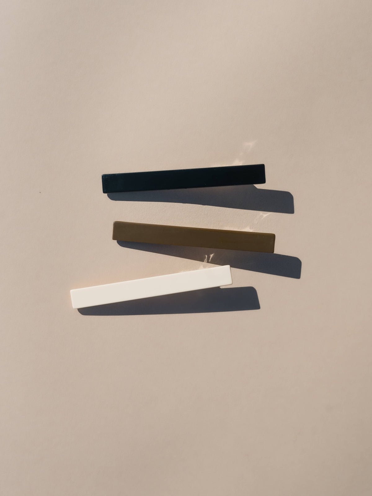 Evie Metal Acetate Hair Clips | Set of 3 | Neutral Colors