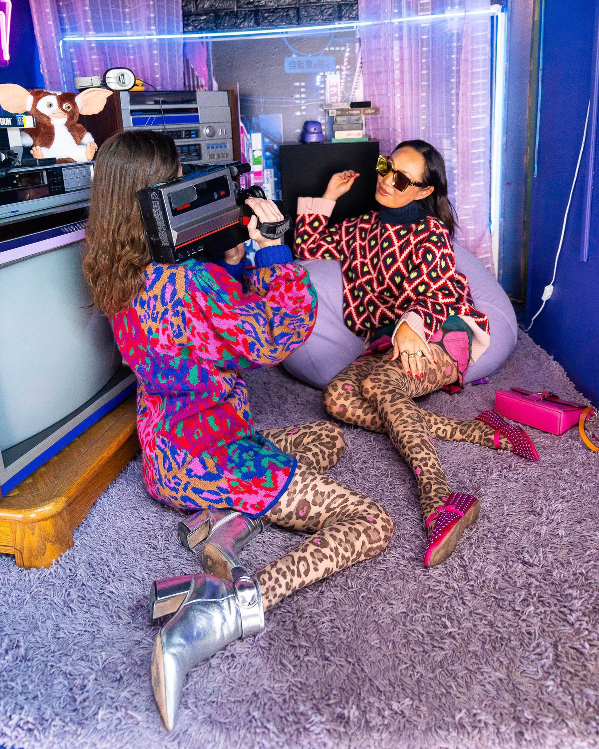 Pink Pop Leopard Print Sheer Tights | Sock Candy