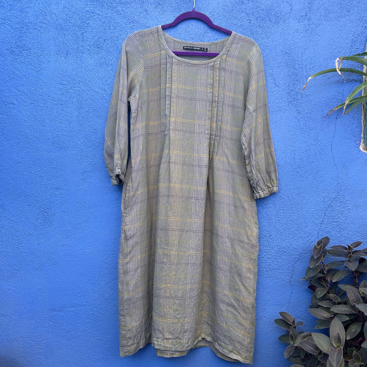 gudrun sjoden gray linen dress