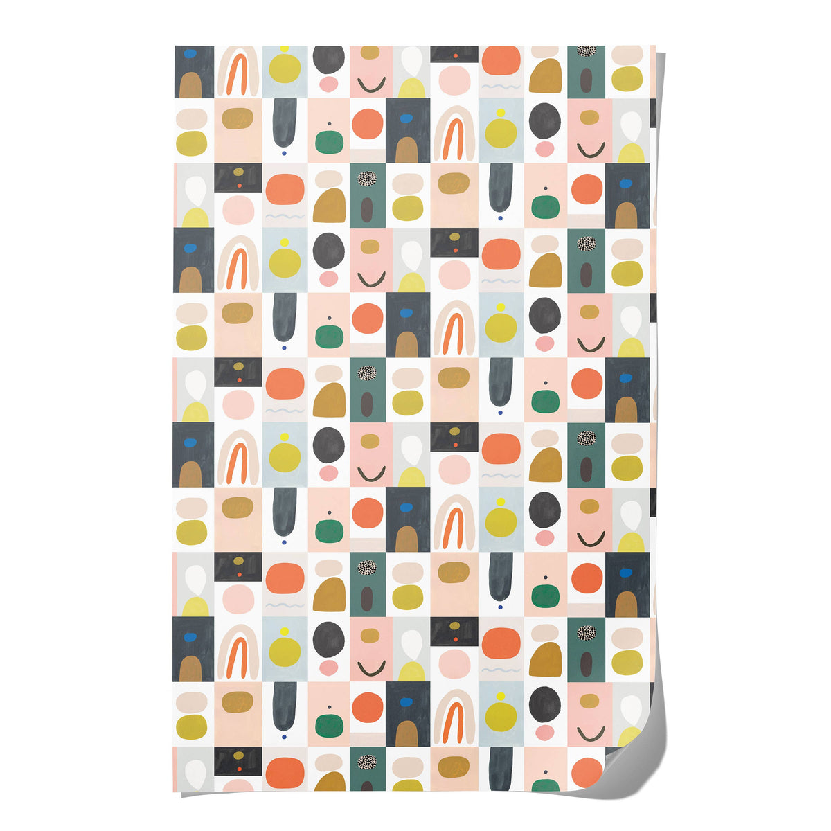 Red Cap Cards | Color Block wrapping paper